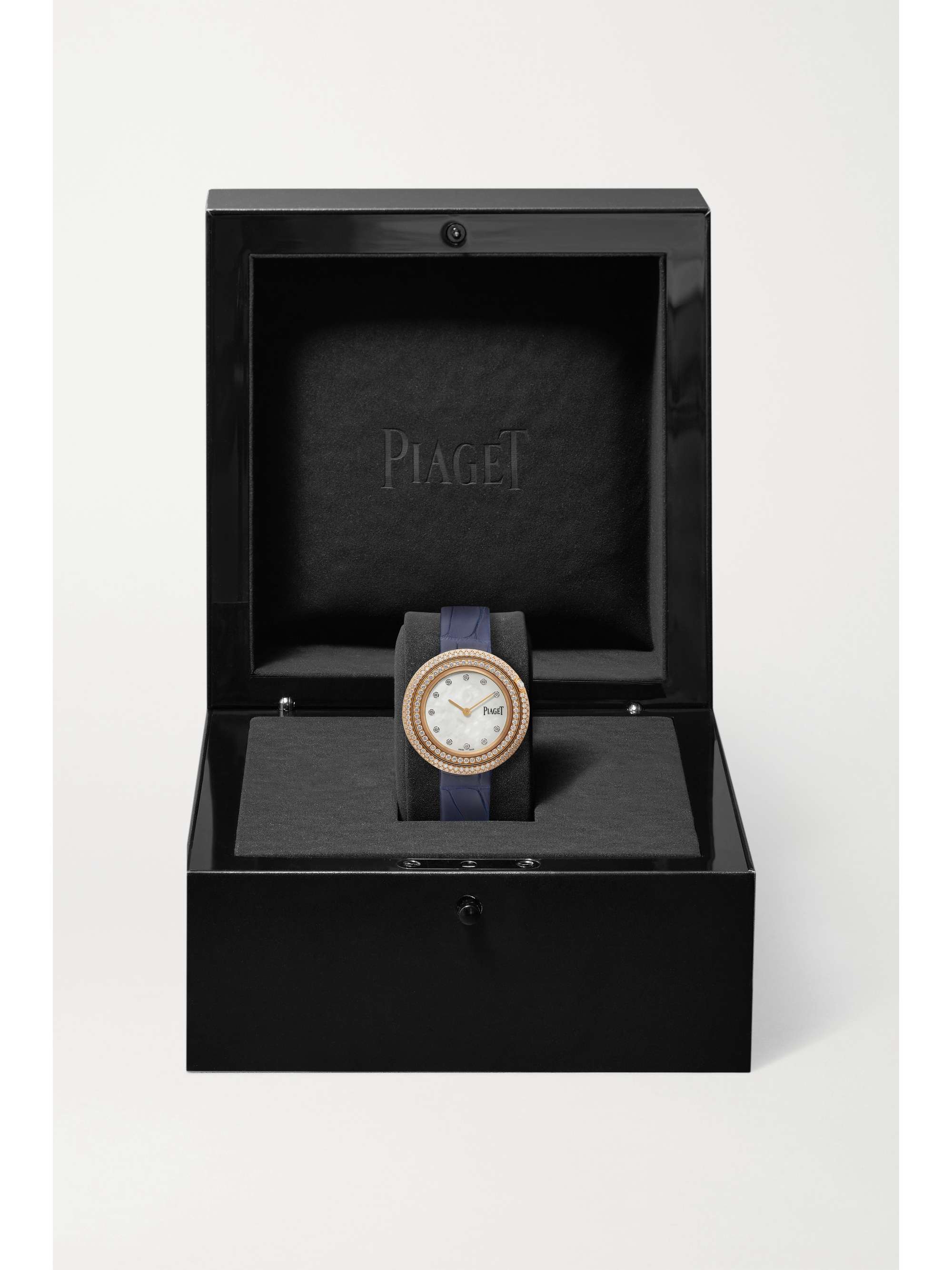PIAGET Possession 34mm 18-karat rose gold, alligator and diamond watch