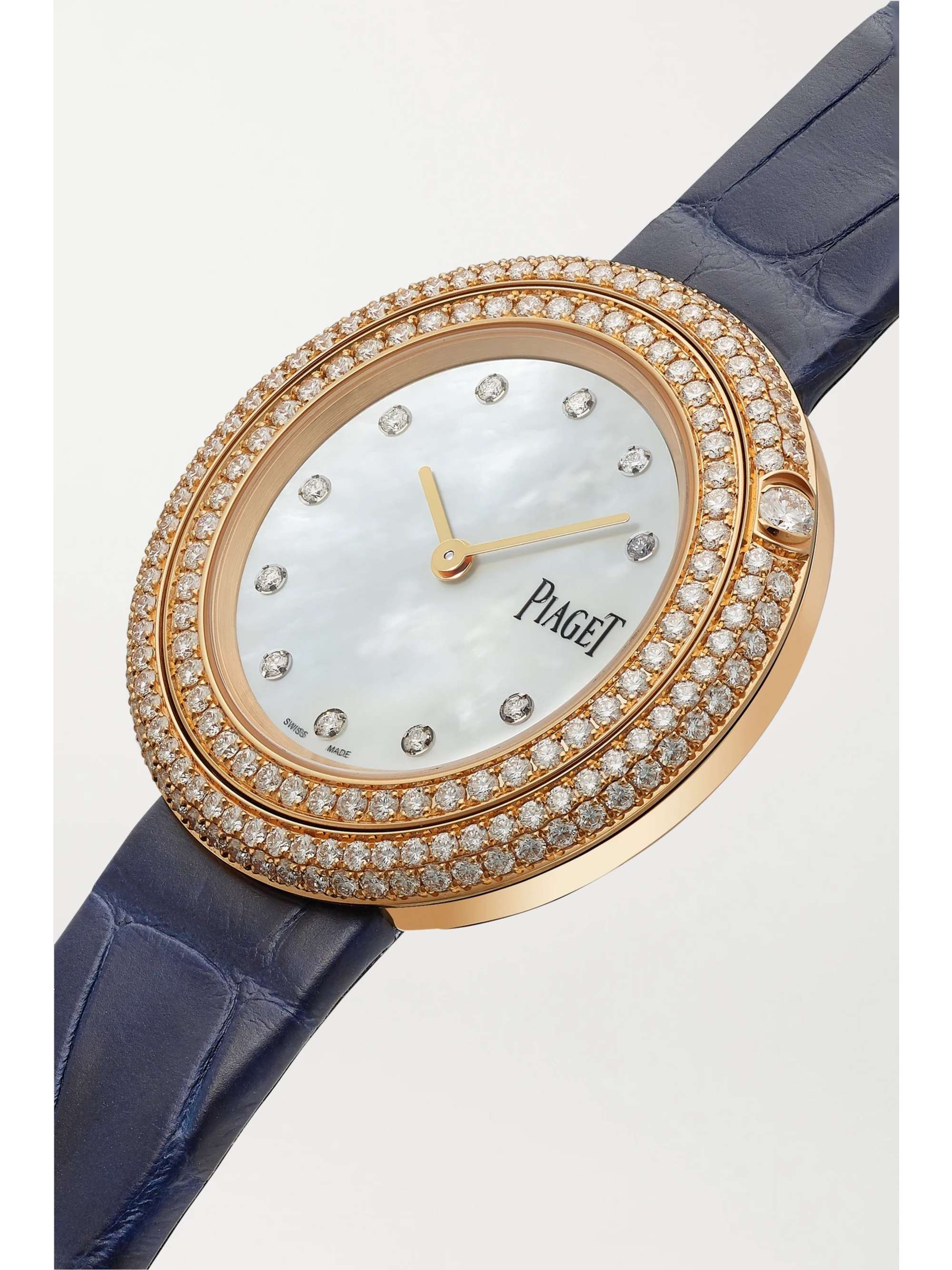 PIAGET Possession 34mm 18-karat rose gold, alligator and diamond watch