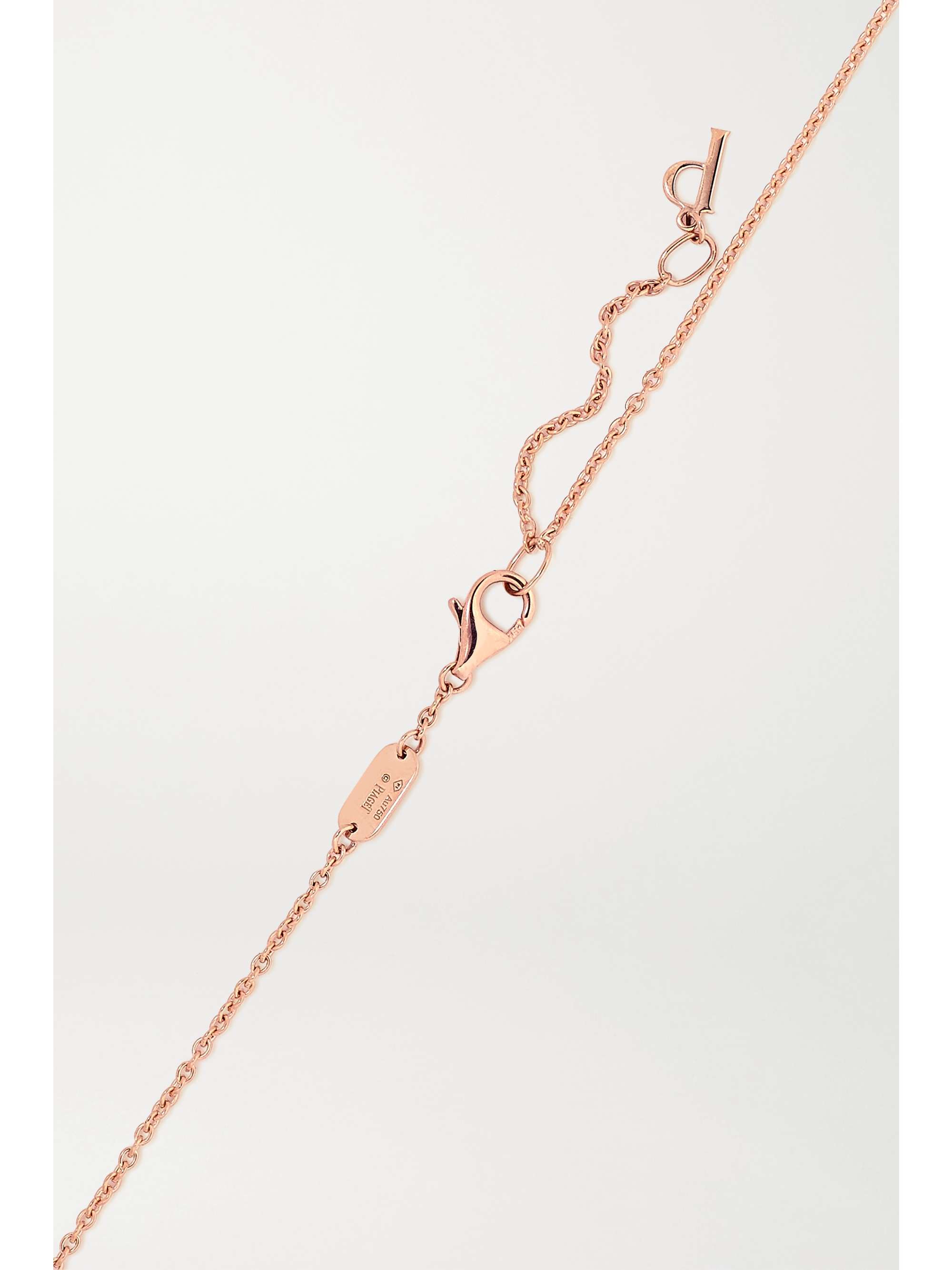PIAGET Possession 18-karat rose gold, carnelian and diamond necklace