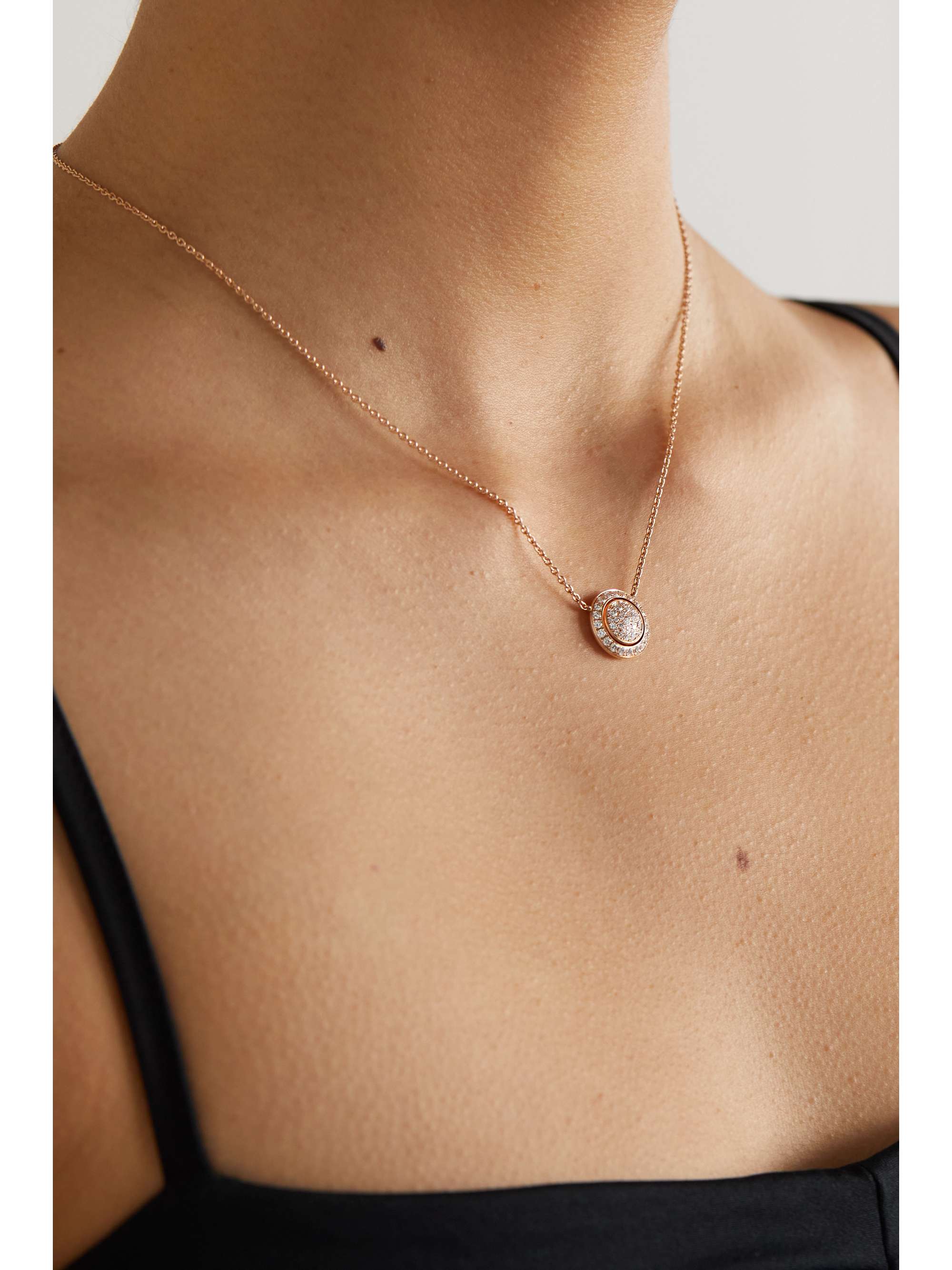 PIAGET Possession 18-karat rose gold, carnelian and diamond necklace