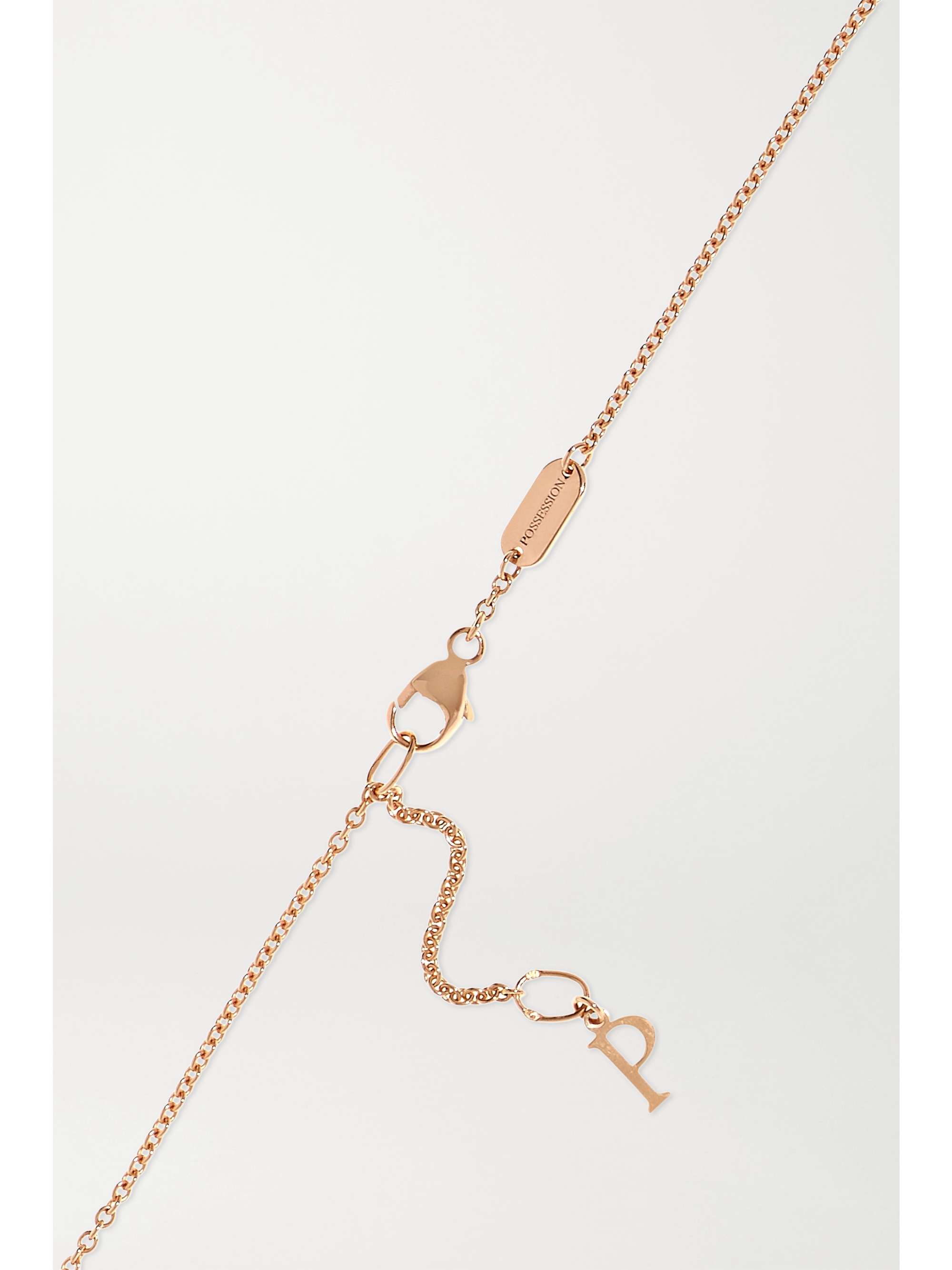 PIAGET Possession 18-karat rose gold, malachite and diamond necklace