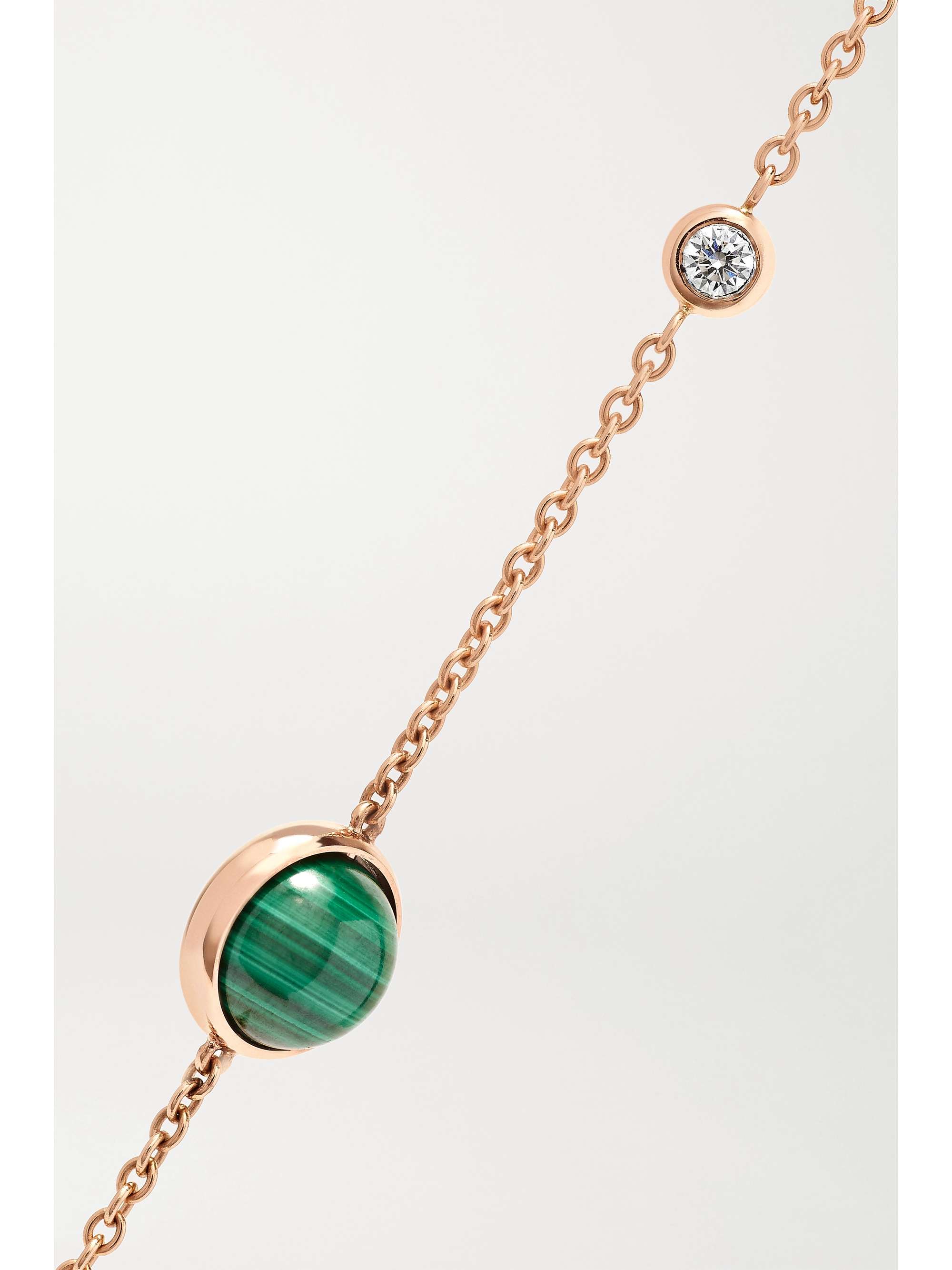 PIAGET Possession 18-karat rose gold, malachite and diamond necklace