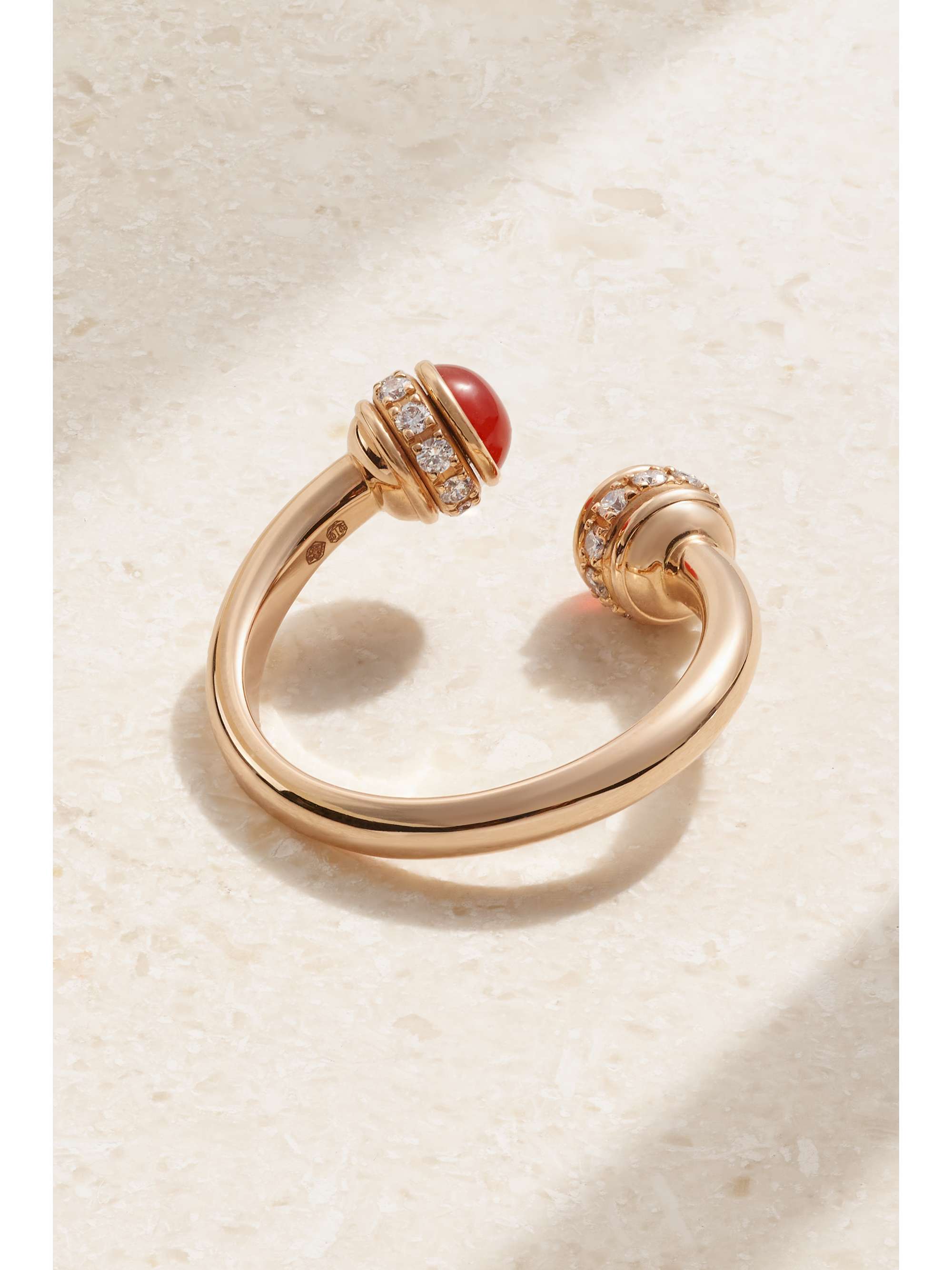 PIAGET Possession 18-karat rose gold, carnelian and diamond ring