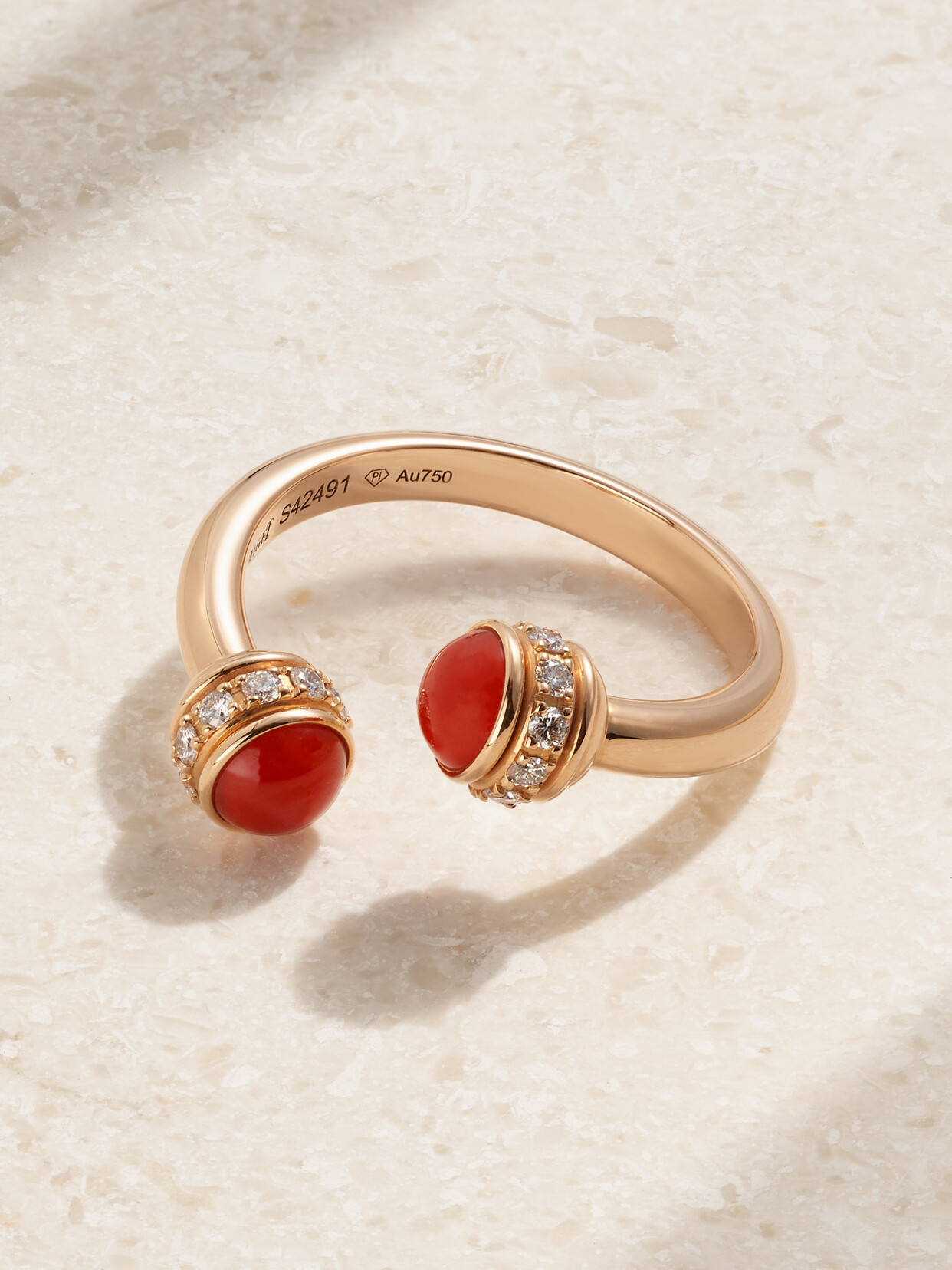 Shop Piaget Possession 18-karat Rose Gold, Carnelian And Diamond Ring