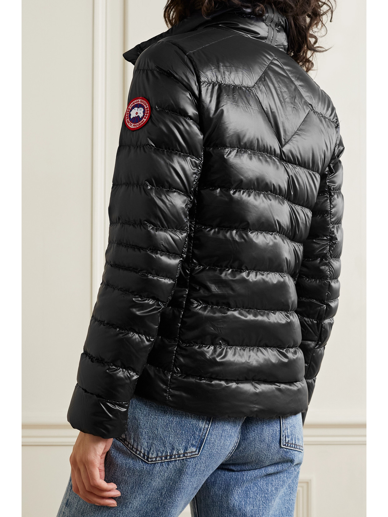 Shop Canada Goose Cypress Quilted Recycled Ripstop Down Jacket In Black