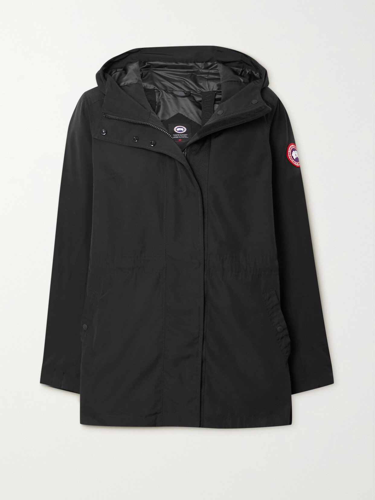 Shop Canada Goose Minden Hooded Shell Jacket In Black