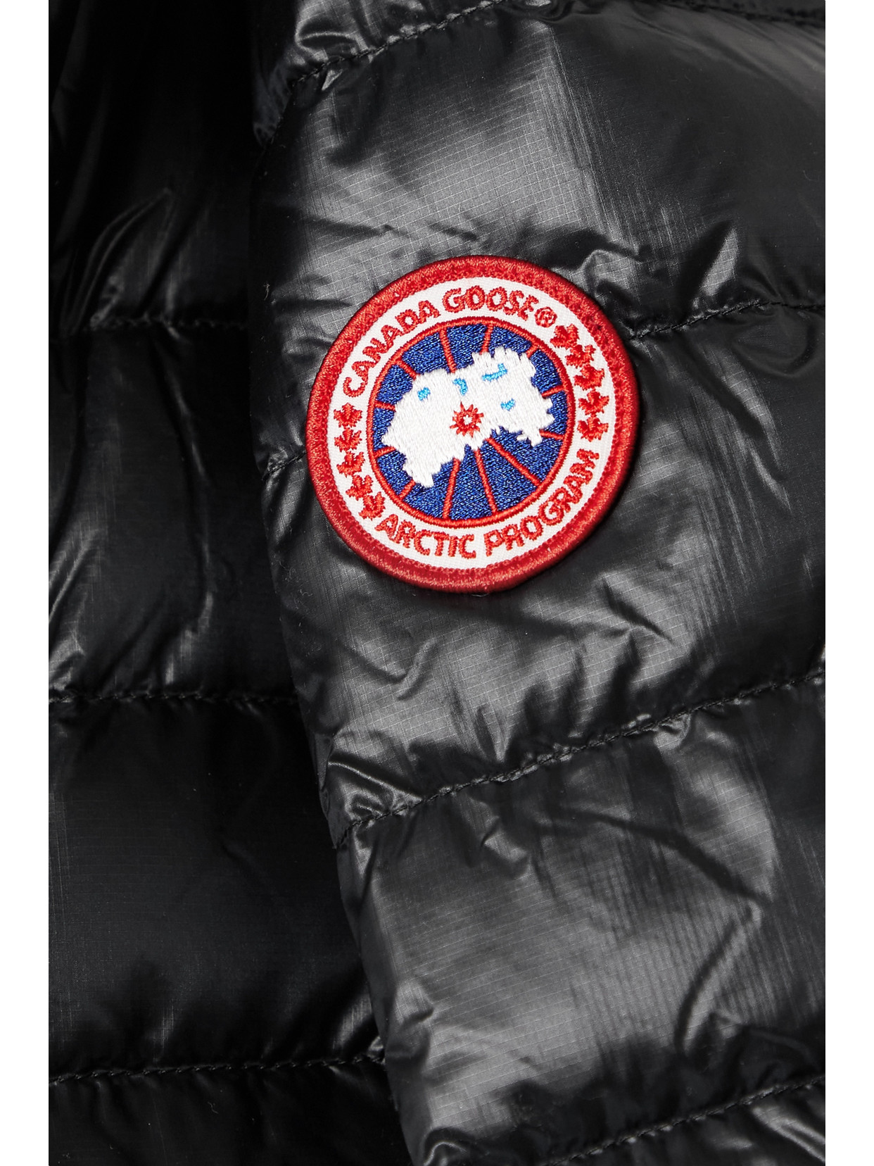 Shop Canada Goose Cypress Hooded Quilted Shell Down Jacket In Black