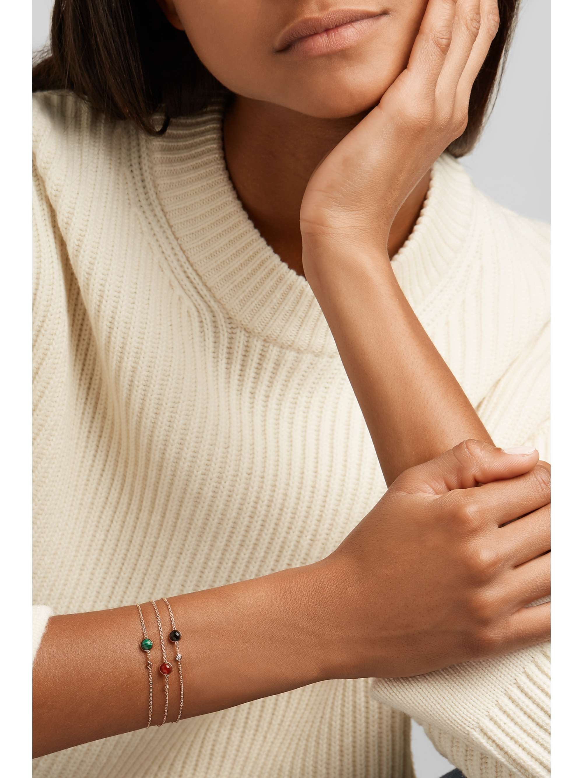 PIAGET Possession 18-karat rose gold, malachite and diamond bracelet