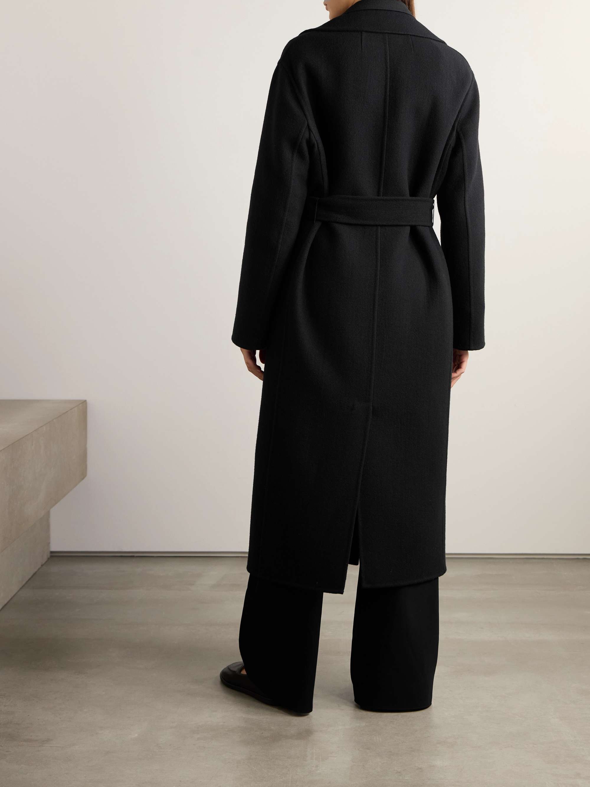 THE ROW Essentials Malika belted wool-blend felt coat | NET-A-PORTER