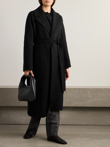 The Row Essentials Malika belted wool-blend felt coat