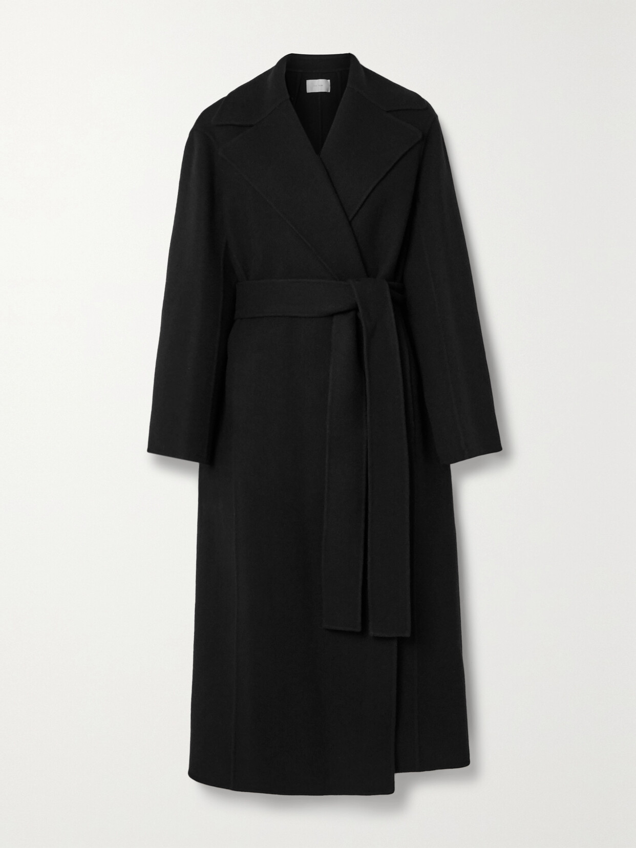 The Row - Malika Belted Wool-blend Felt Coat - Black