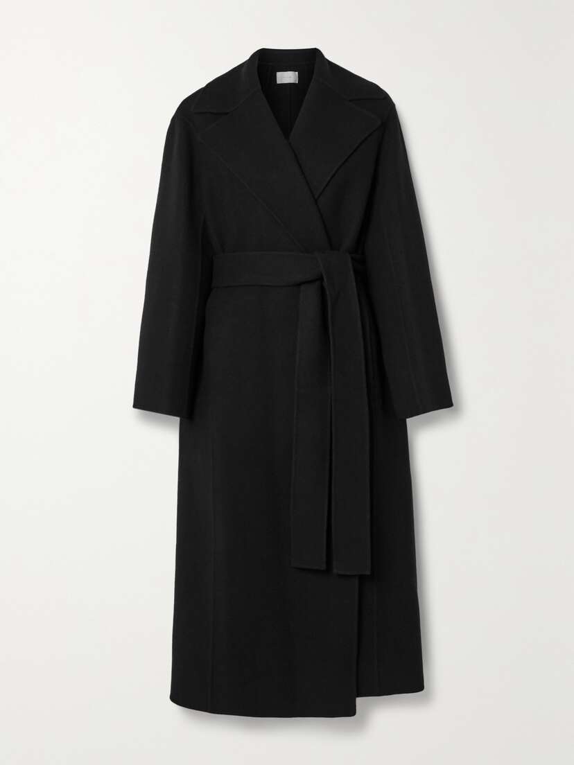 The Row Essentials Malika Belted Wool-blend Felt Coat