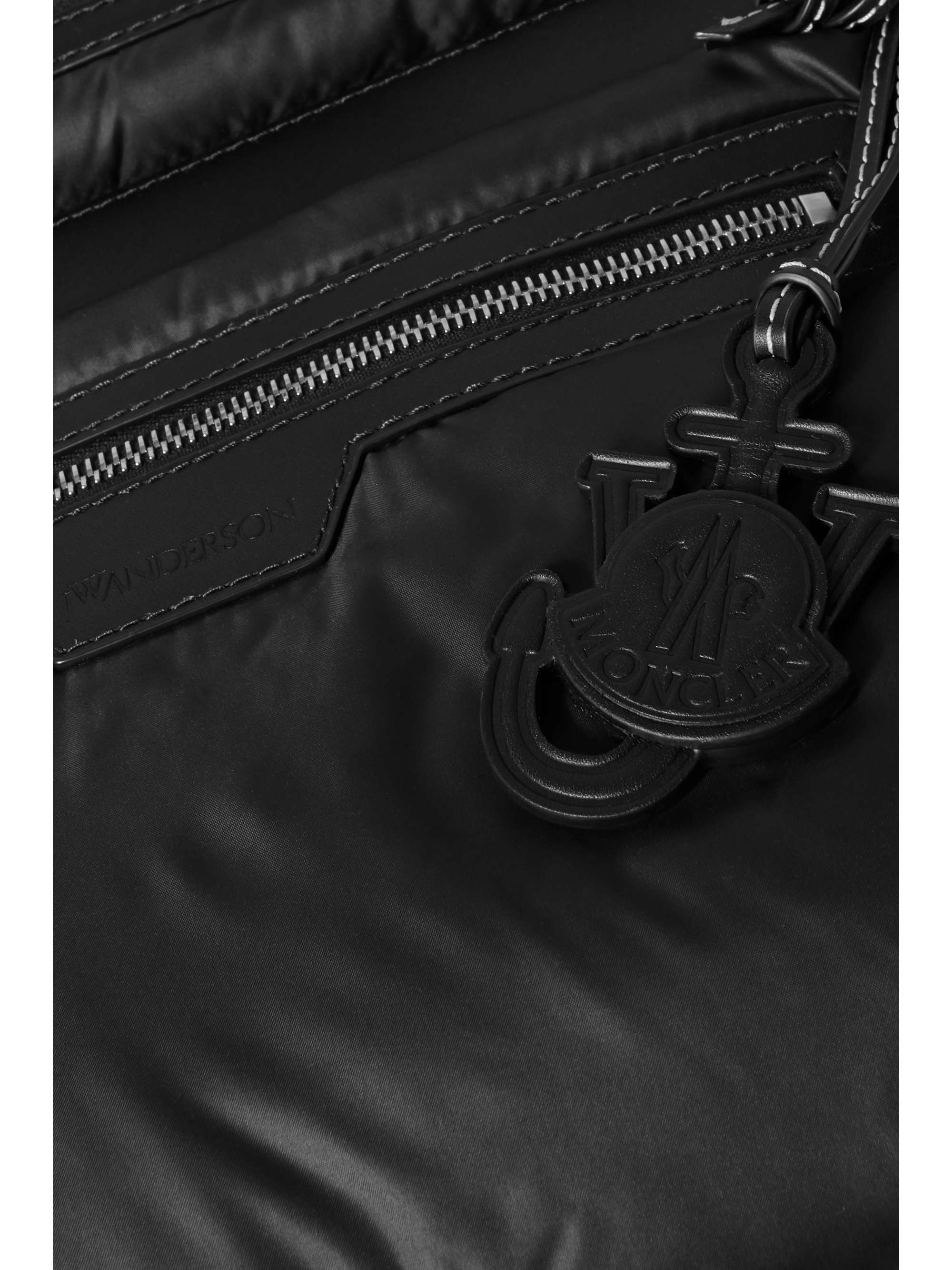 MONCLER GENIUS + 1 JW Anderson quilted padded shell and leather tote