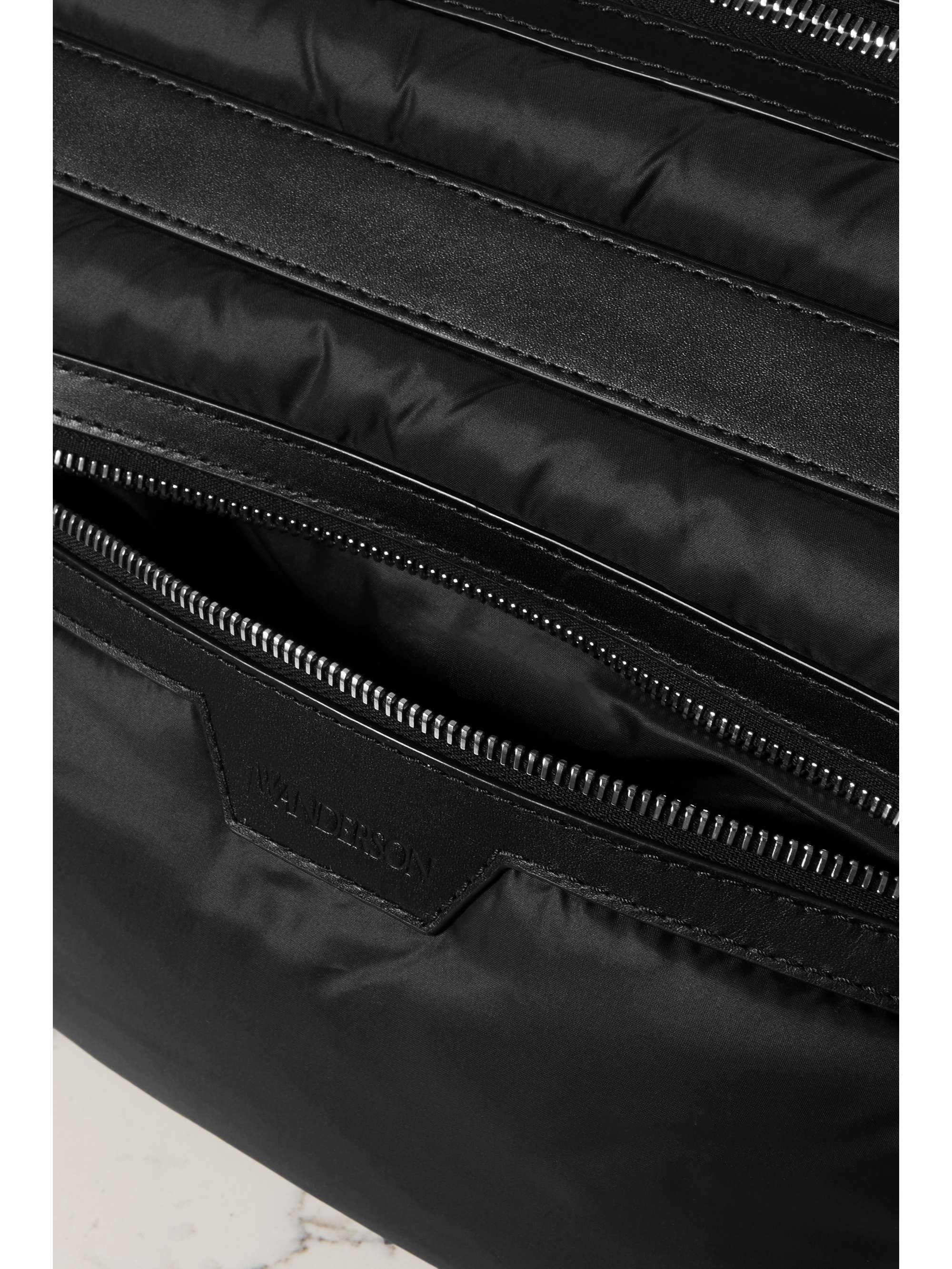 MONCLER GENIUS + 1 JW Anderson quilted padded shell and leather tote