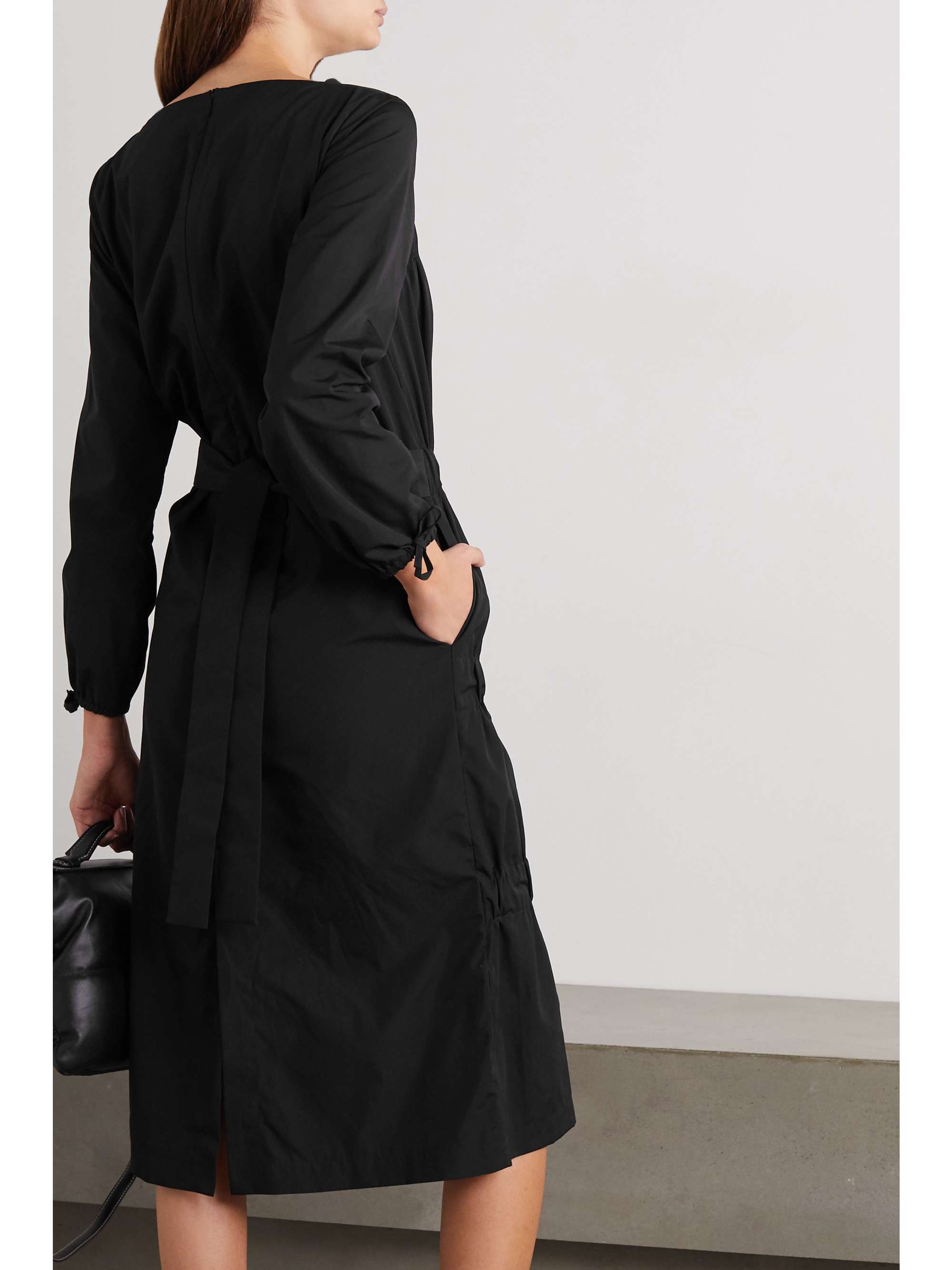 MONCLER GENIUS + 1 JW Anderson tiered ruched poplin dress