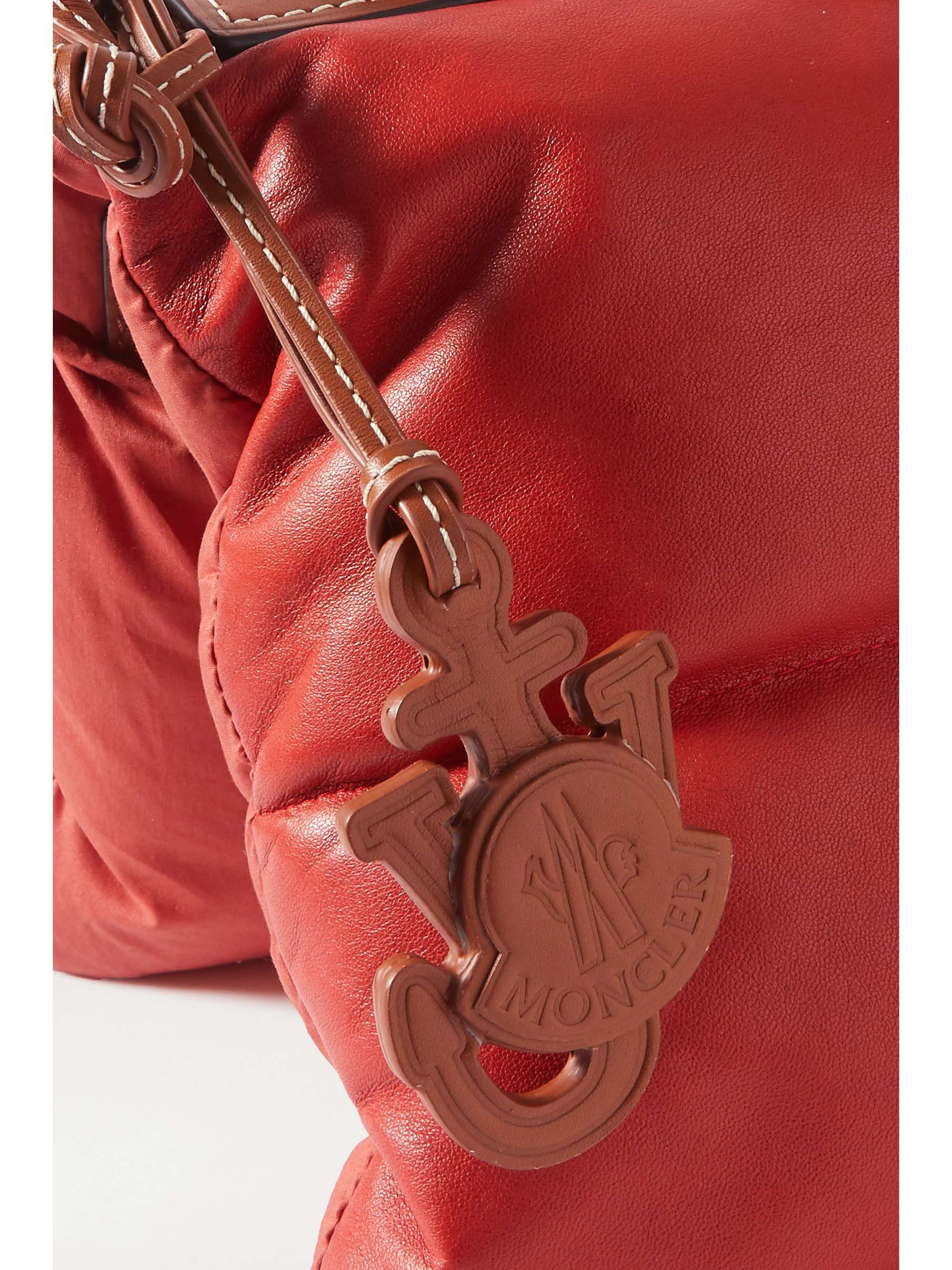 MONCLER GENIUS + 1 JW Anderson quilted padded shell and leather tote