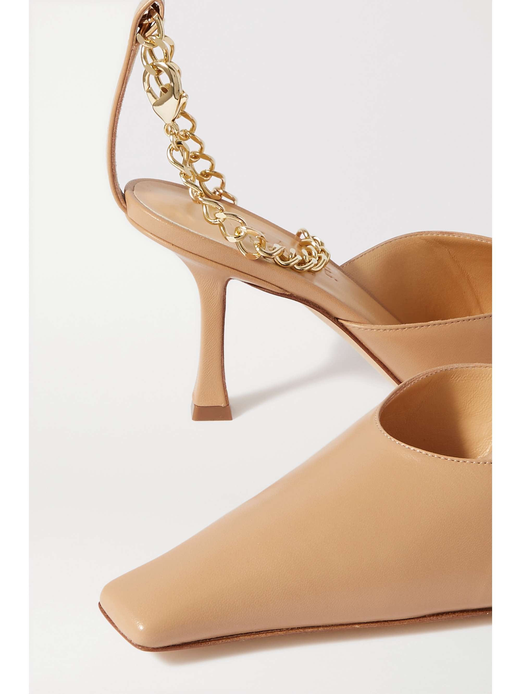 A.W.A.K.E. MODE Lucrezia chain-embellished leather pumps