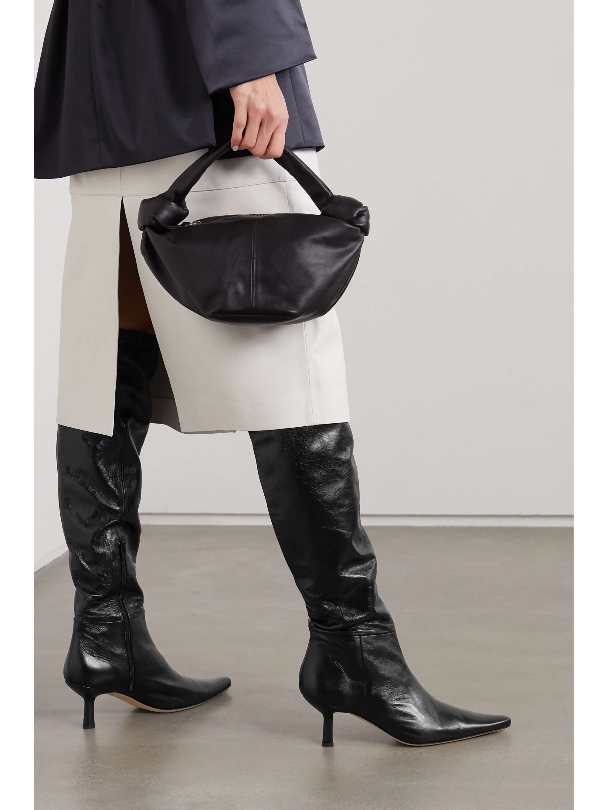 BY FAR Gwen leather knee boots