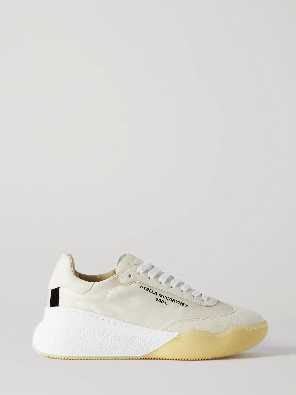 Stella McCartney - Loop Logo-print Stretch And Faux Suede Sneakers - White