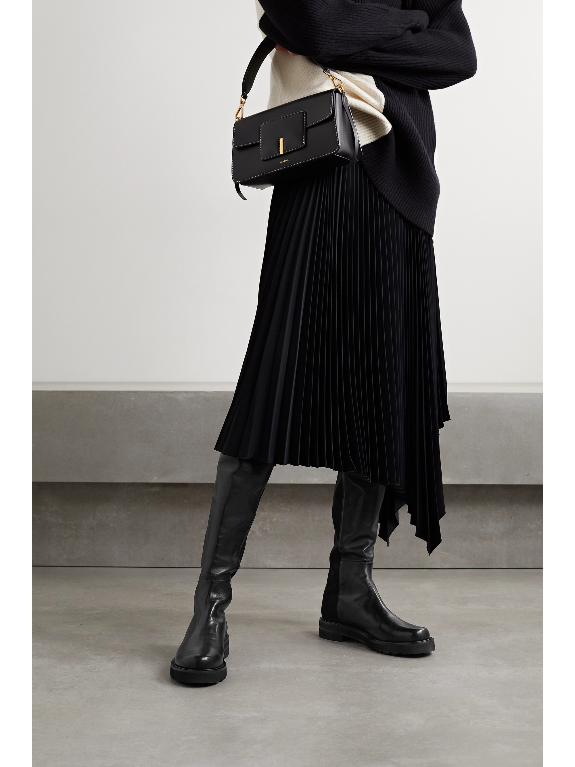 Stuart Weitzman 5050 Lift leather and stretch over-the-knee boots thumbnail