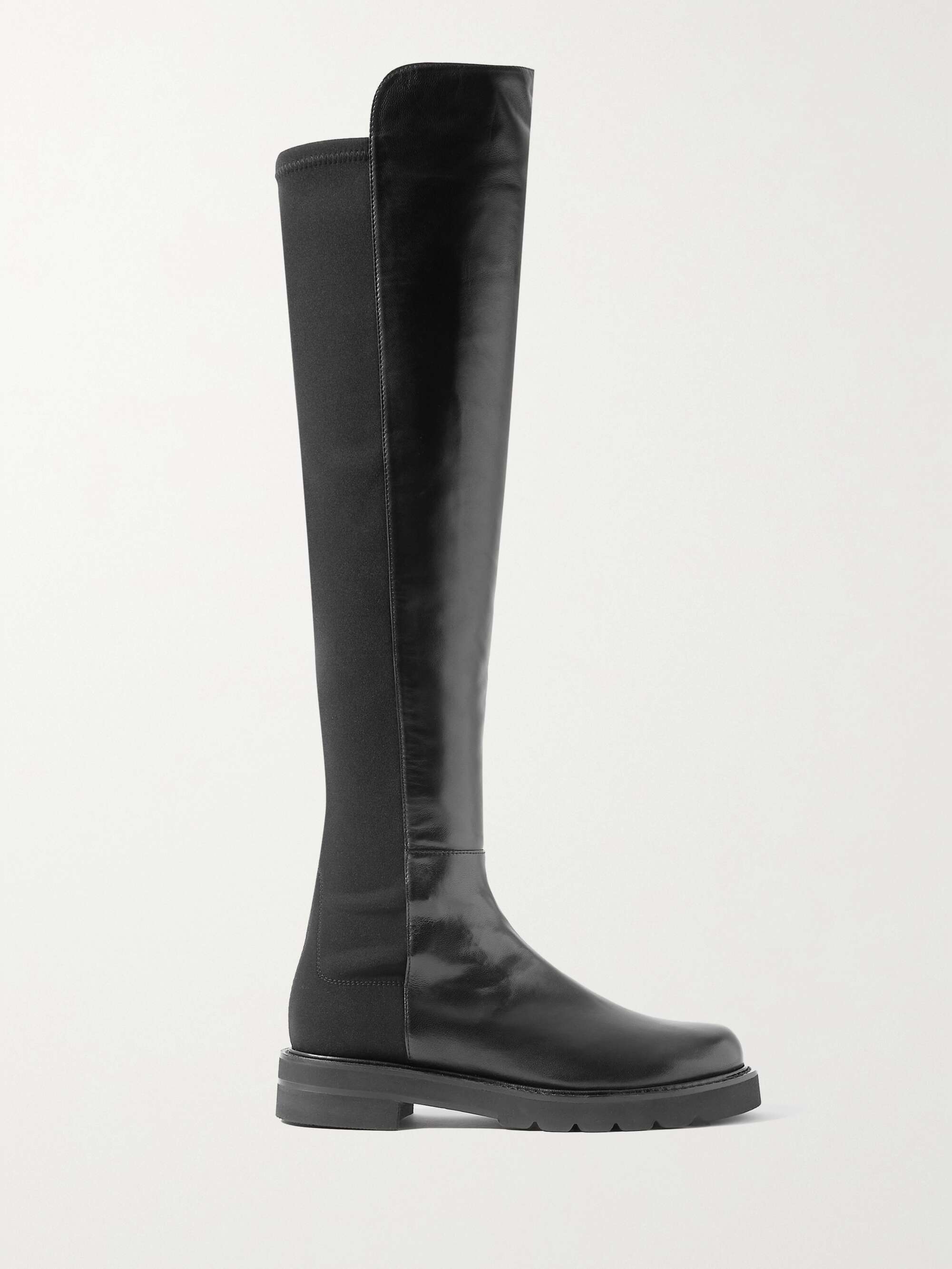 STUART WEITZMAN 5050 Lift leather and stretch over-the-knee boots | NET ...