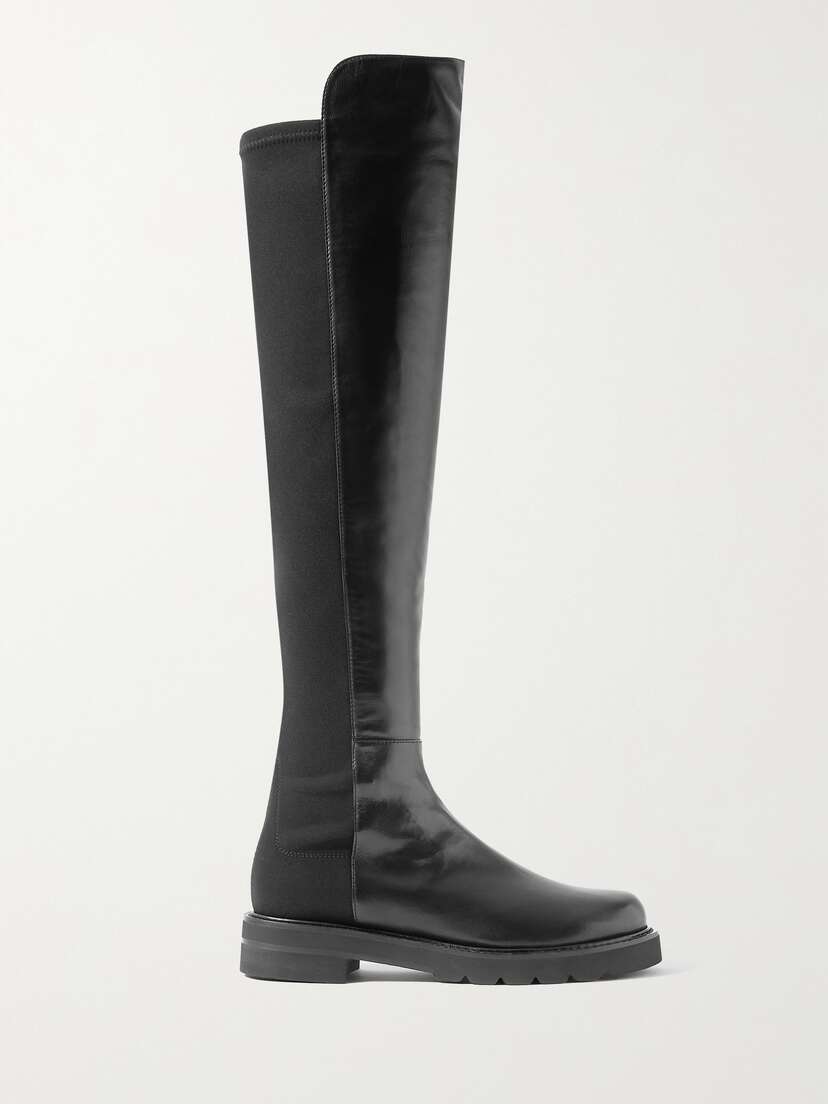 Stuart Weitzman 5050 Lift Leather And Stretch Over-the-knee Boots