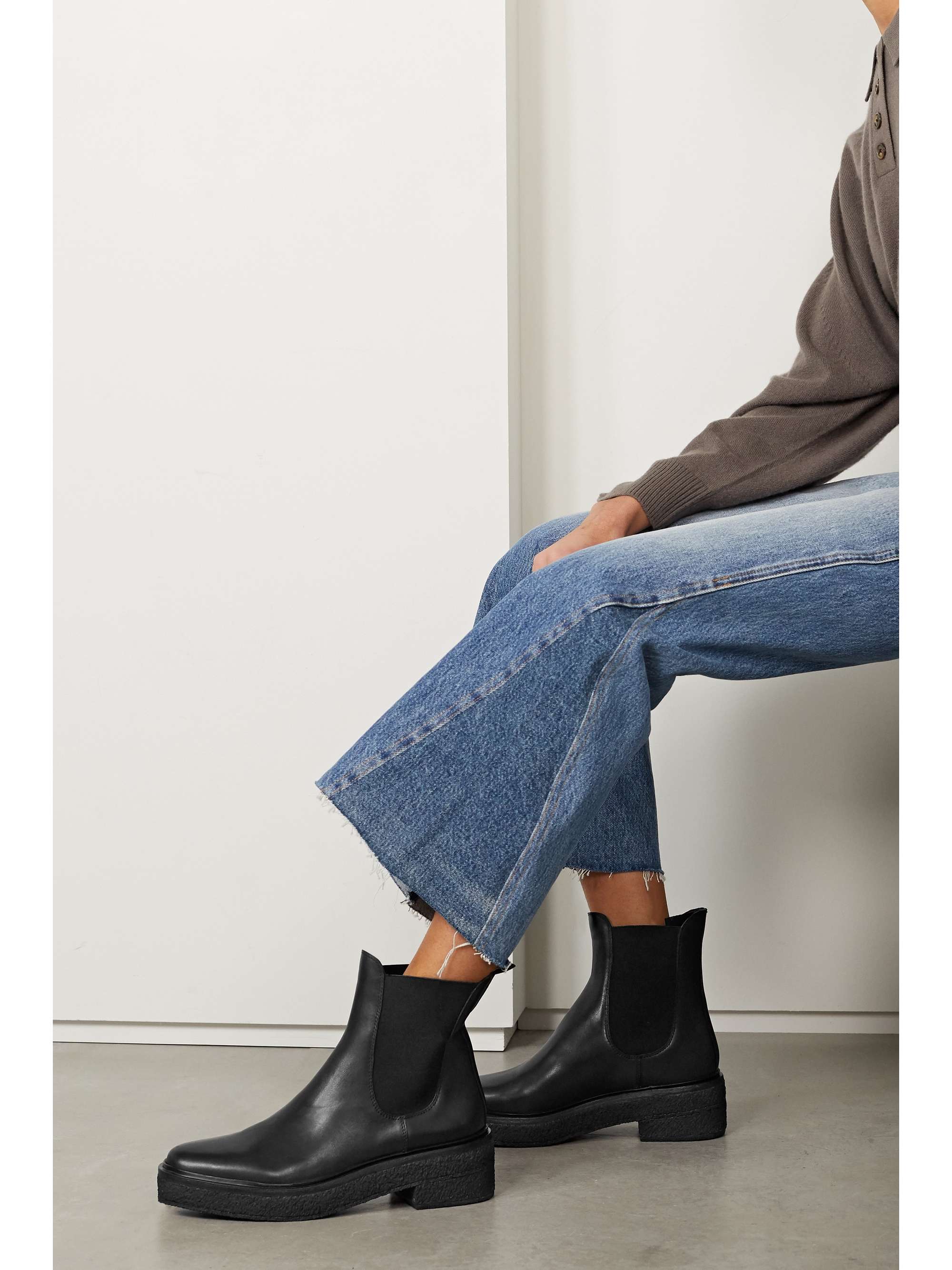 Black + NET SUSTAIN Raquel leather 