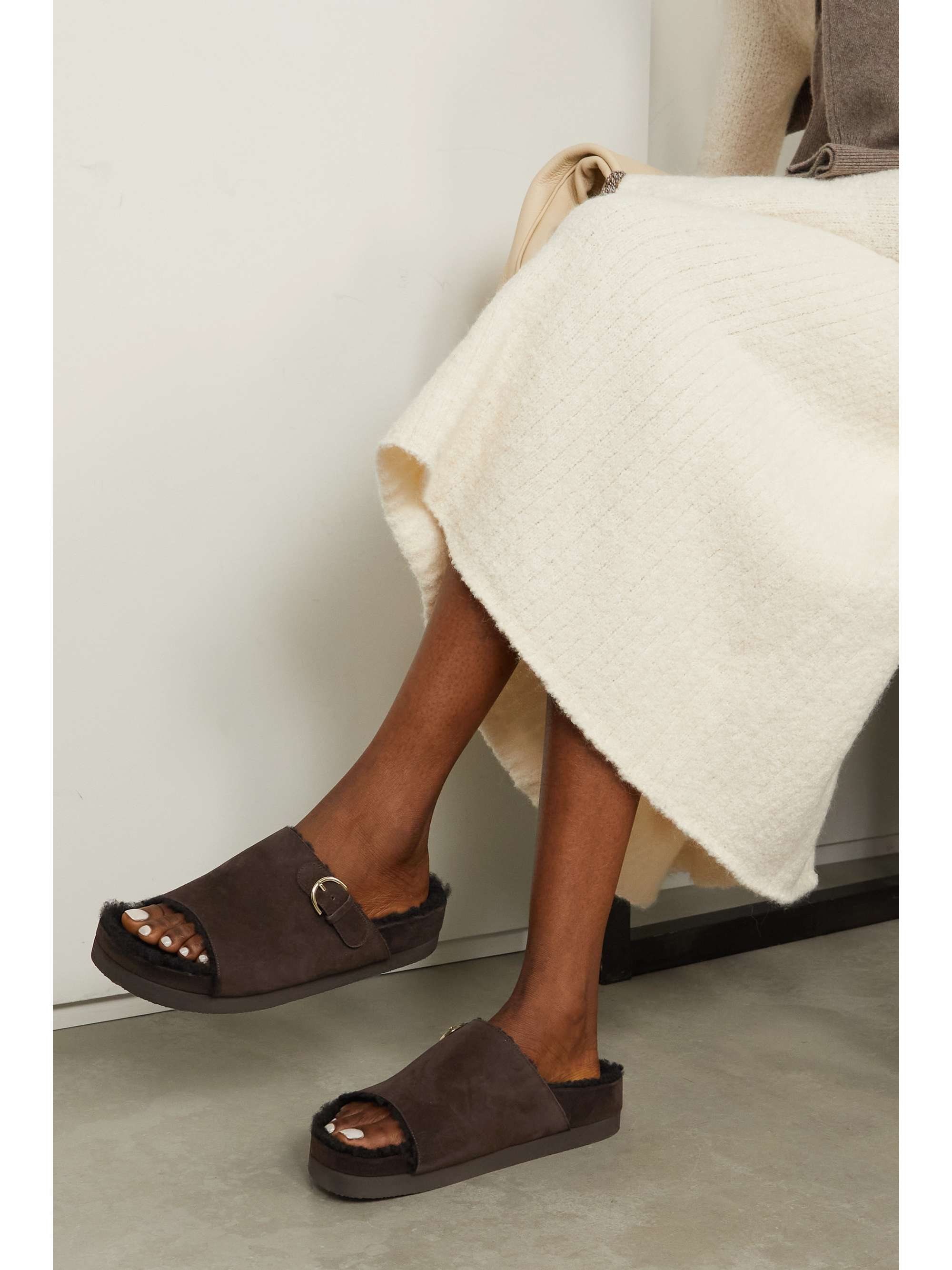 brown platform slides