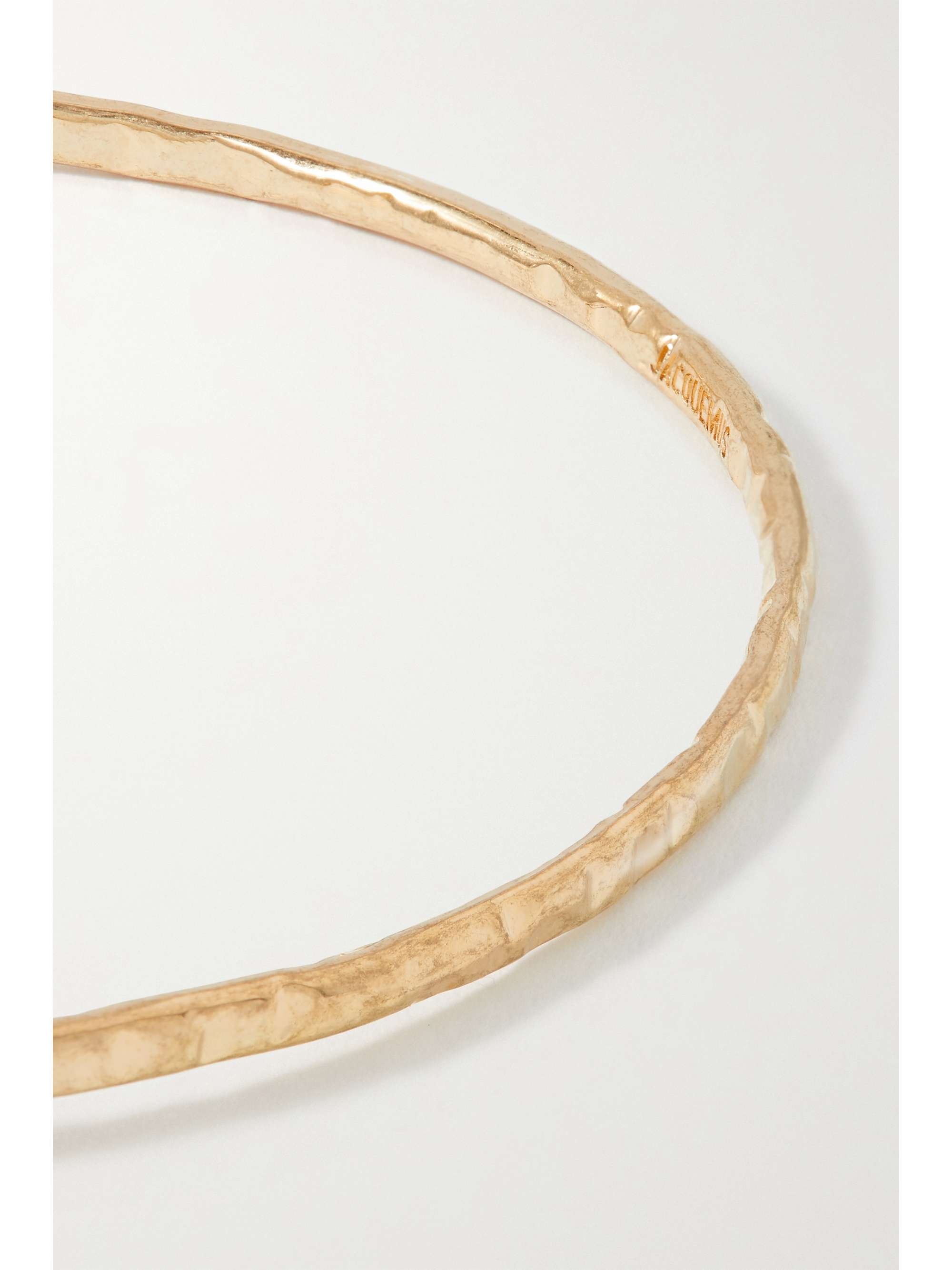 JACQUEMUS Le Chiquita hammered gold-tone bracelet