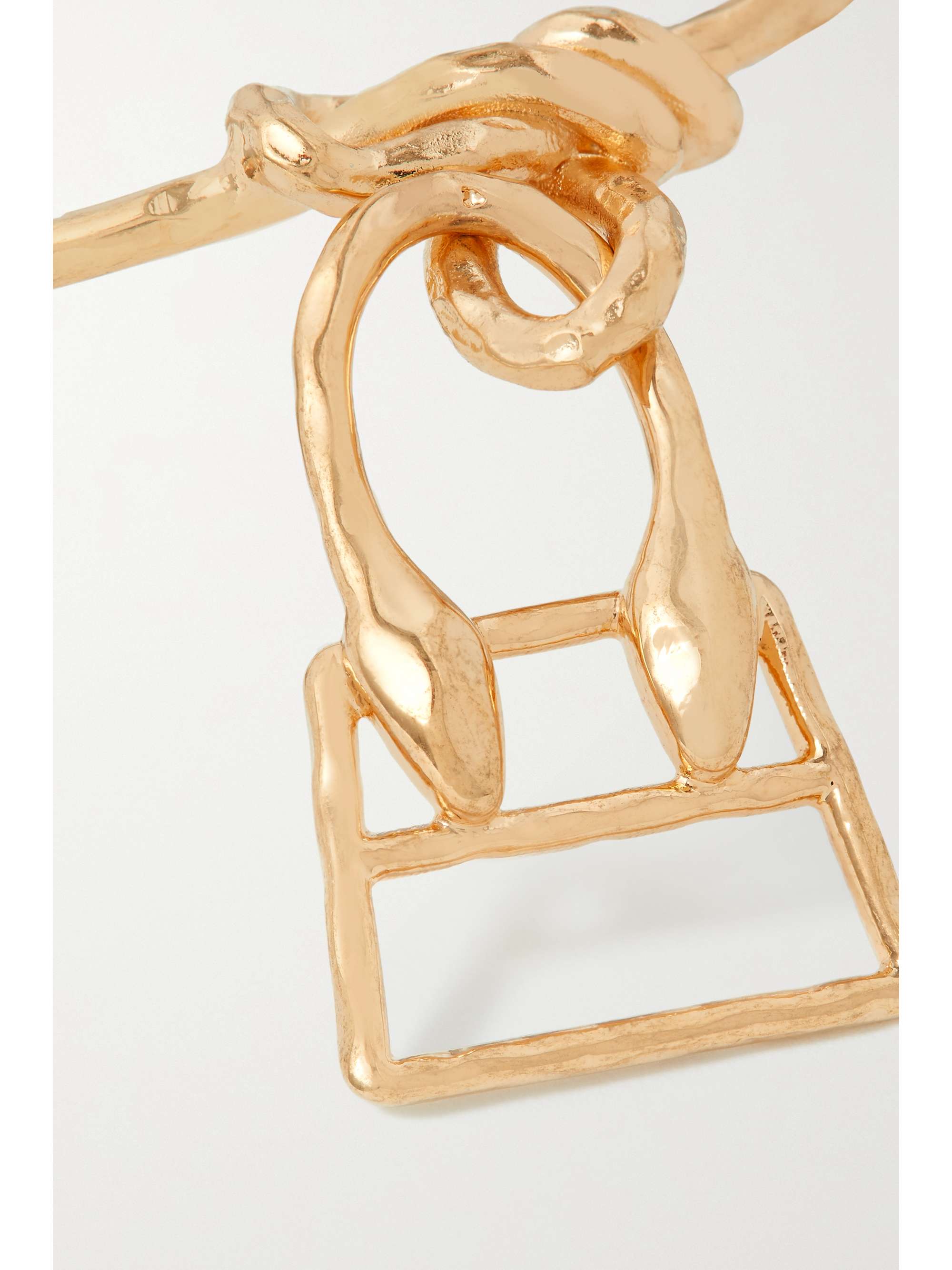 JACQUEMUS Le Chiquita hammered gold-tone bracelet