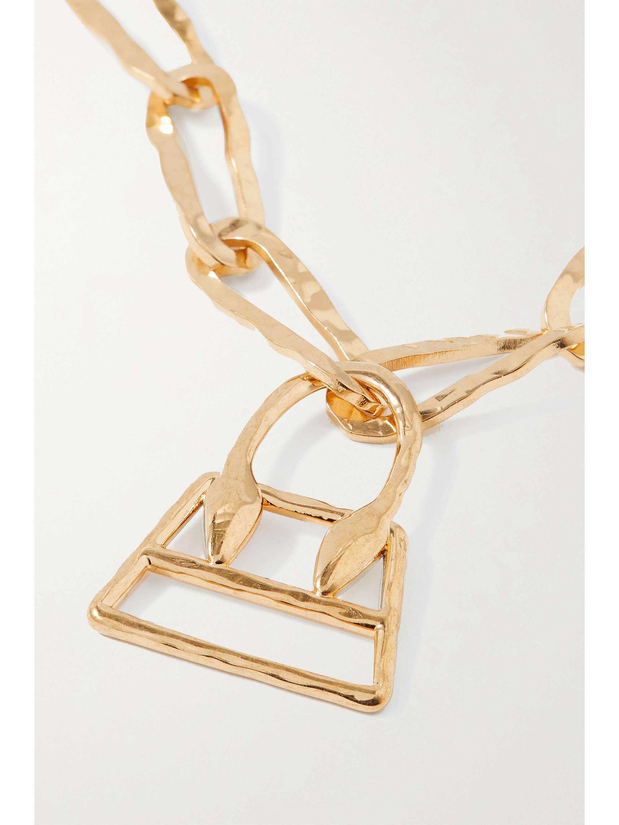 JACQUEMUS Le Chiquita hammered gold-tone necklace