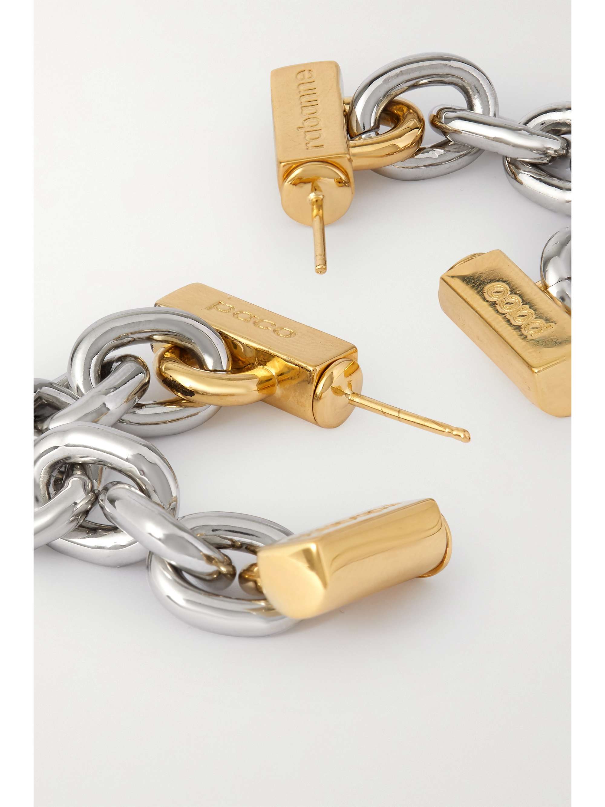 RABANNE Gold- and silver-tone earrings