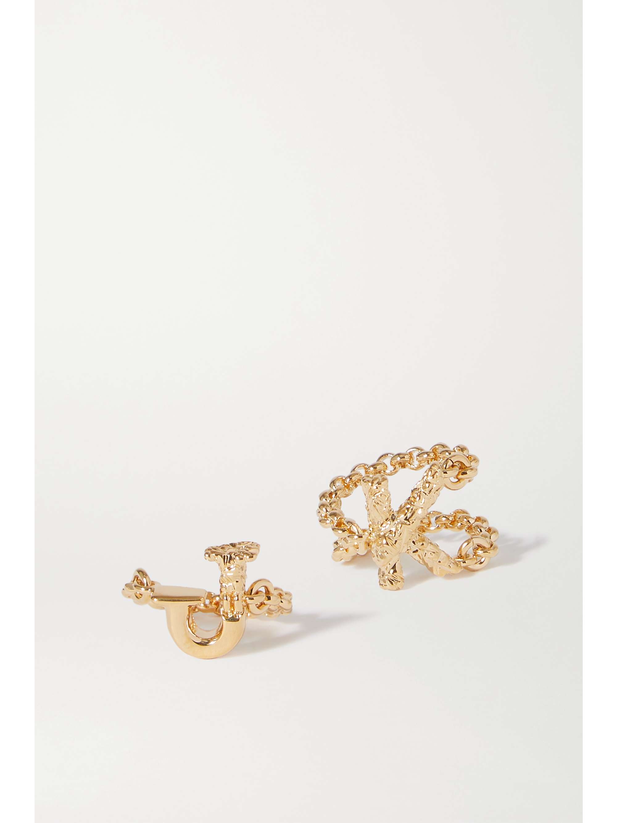 CHLOÉ Alphabet gold-tone ring