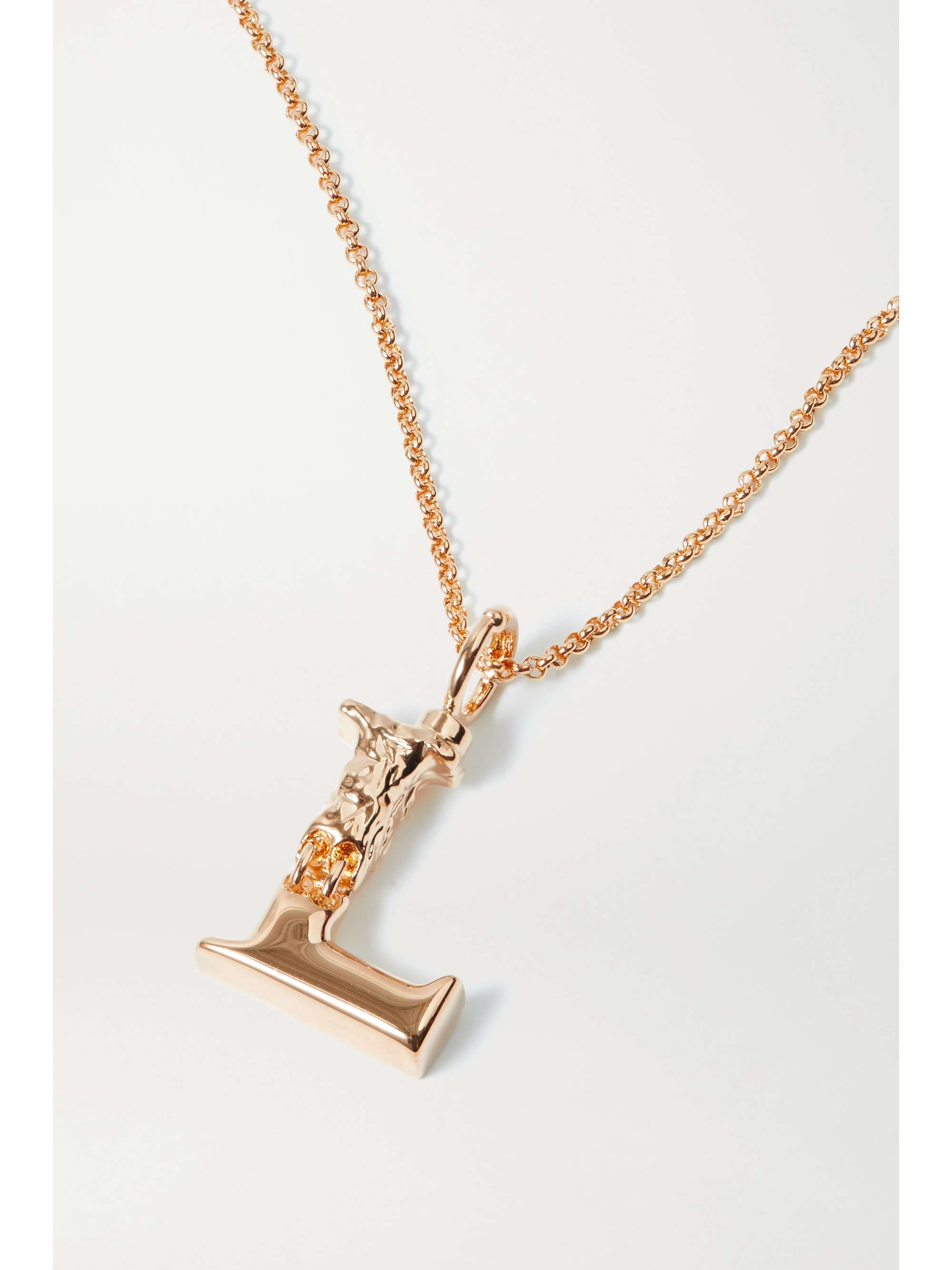 CHLOÉ Alphabet gold-tone necklace