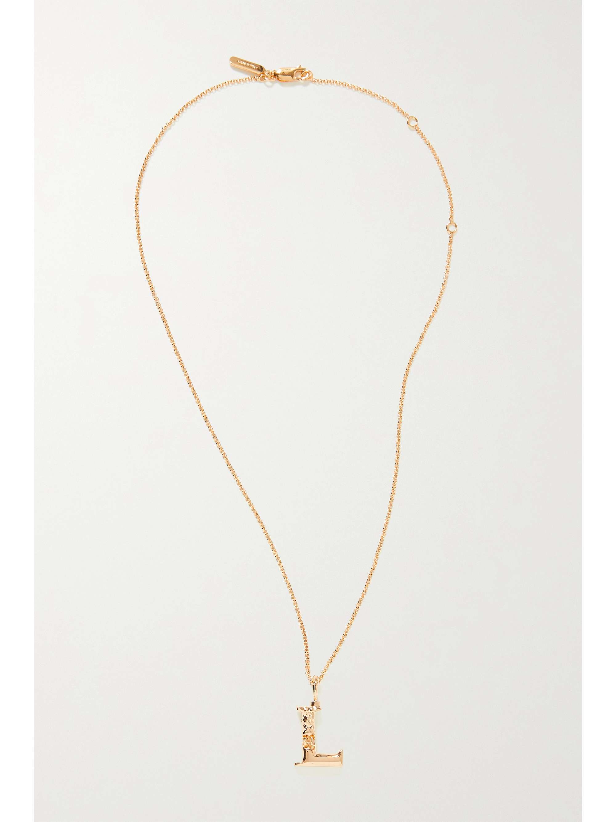 CHLOÉ Alphabet gold-tone necklace