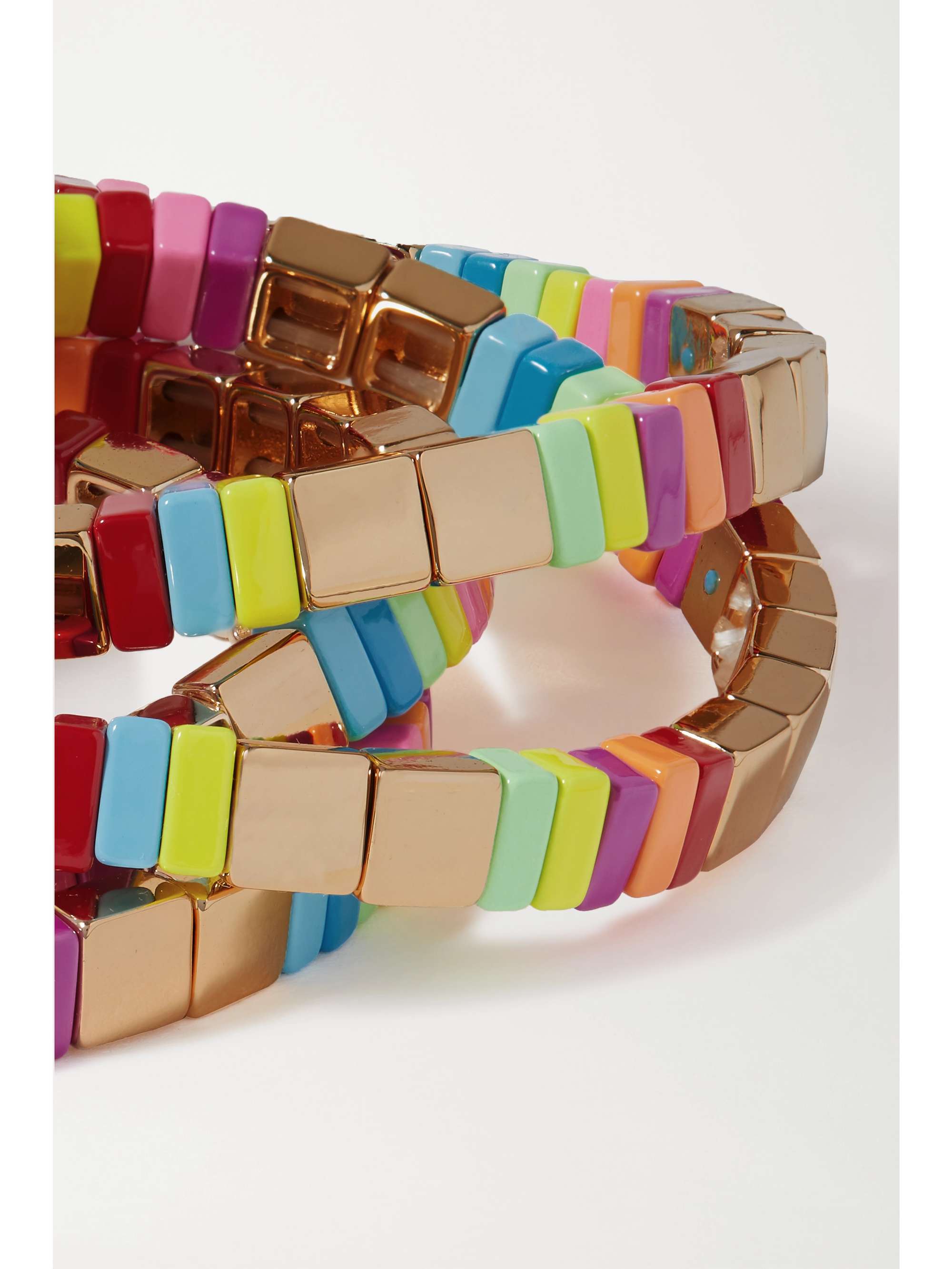 ROXANNE ASSOULIN Set of five enamel and gold-tone bracelets