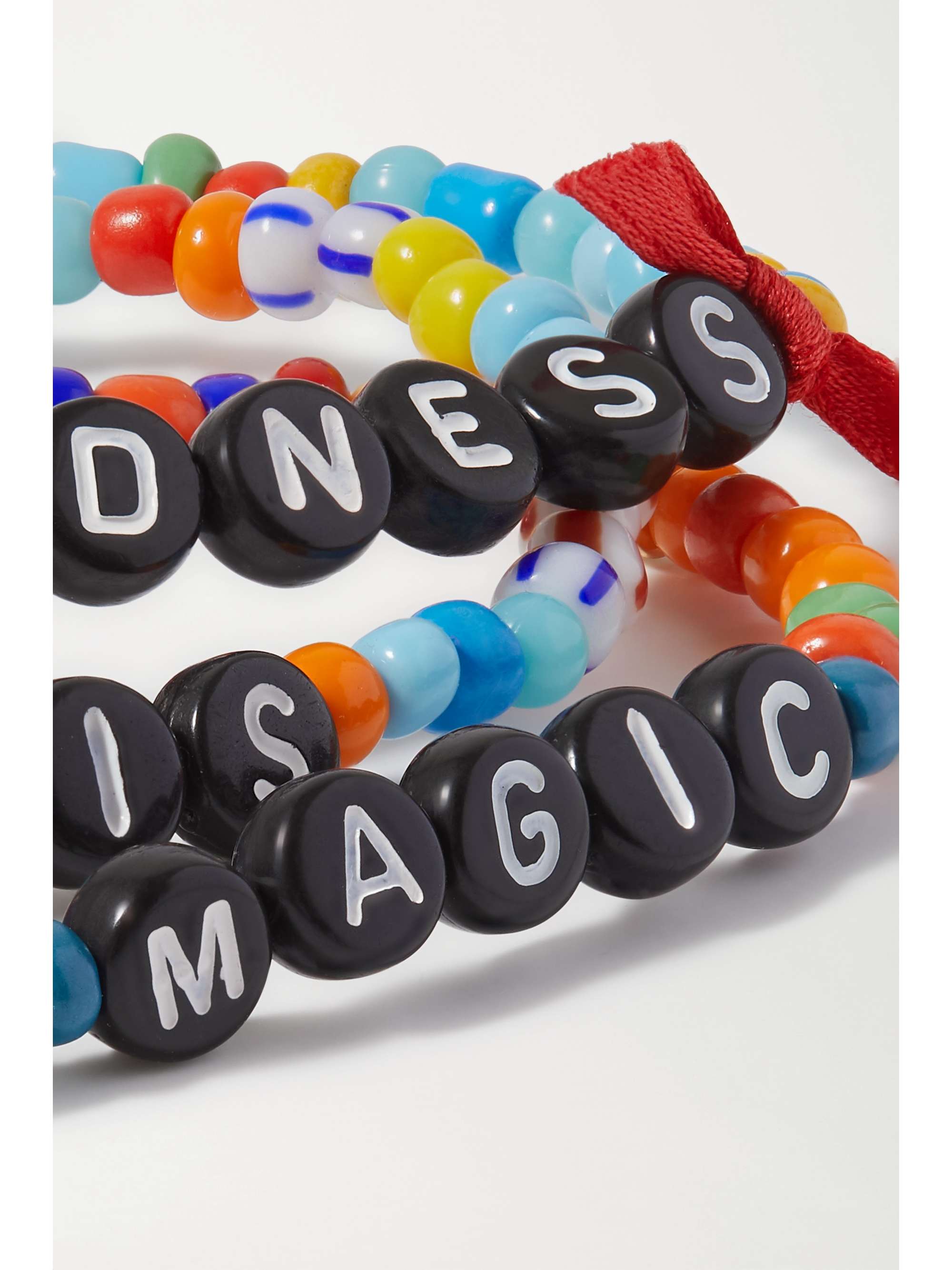 ROXANNE ASSOULIN Kindness is Magic set of three beaded bracelets