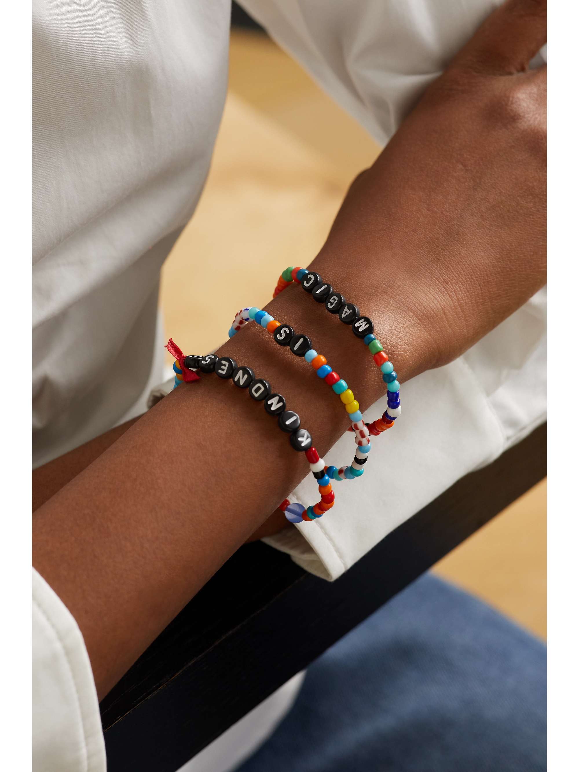 ROXANNE ASSOULIN Kindness is Magic set of three beaded bracelets