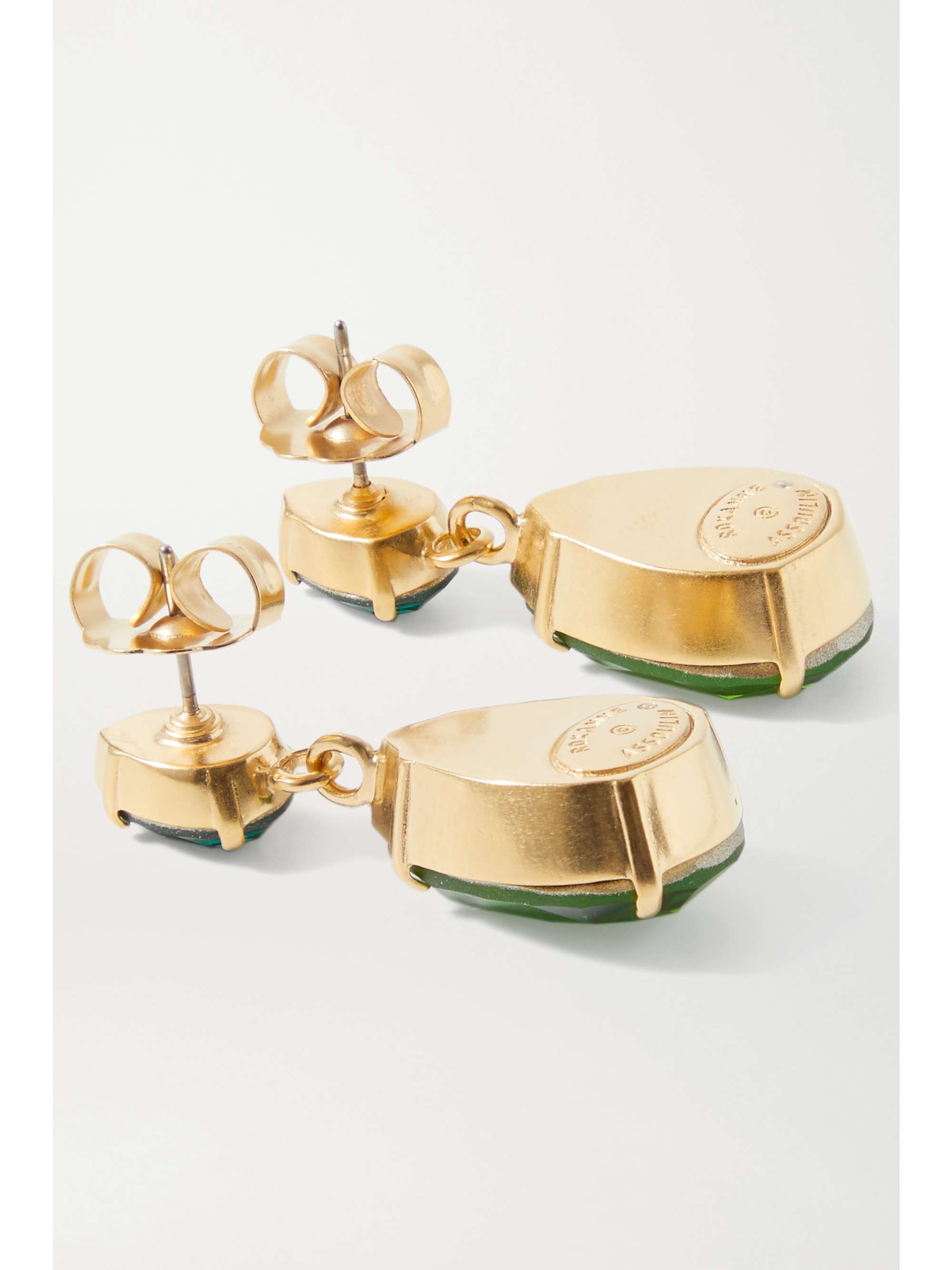 ROXANNE ASSOULIN Double Tear goldfarbene Ohrringe mit Kristallen