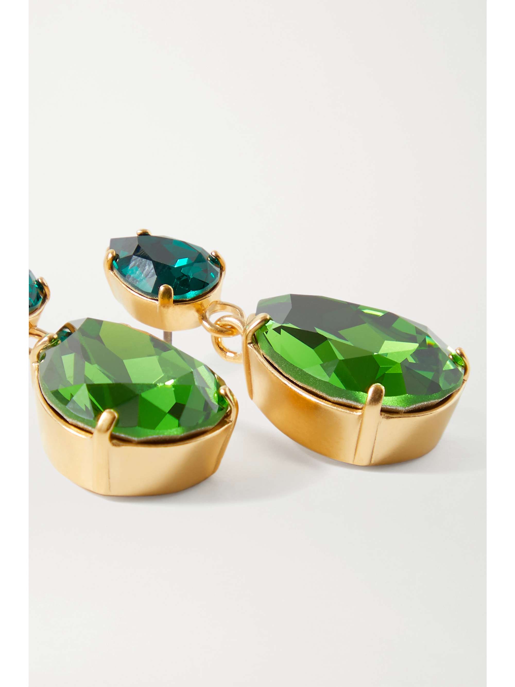 ROXANNE ASSOULIN Double Tear goldfarbene Ohrringe mit Kristallen