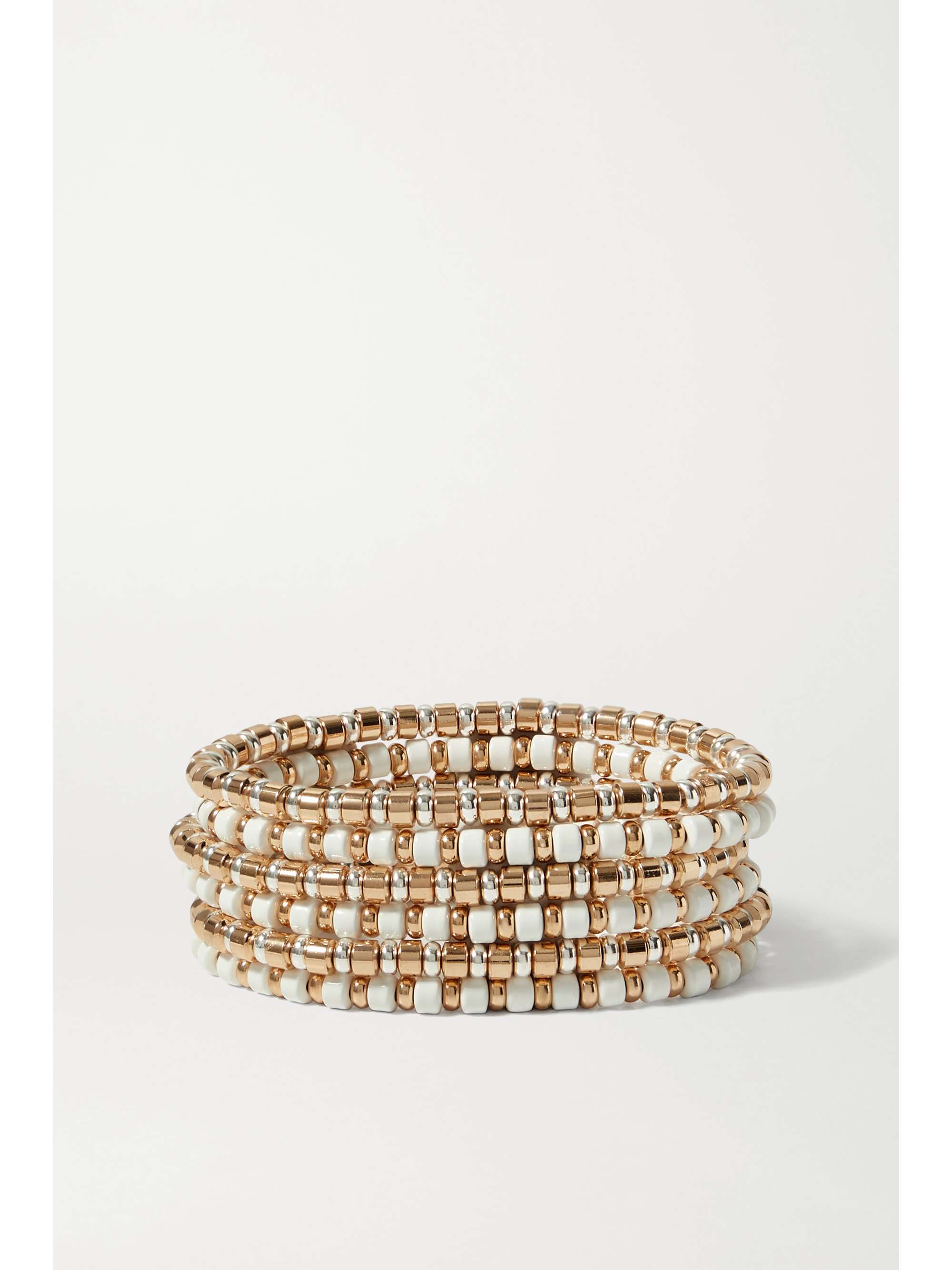 ROXANNE ASSOULIN Little Ones set of six gold and silver-tone and enamel bracelets
