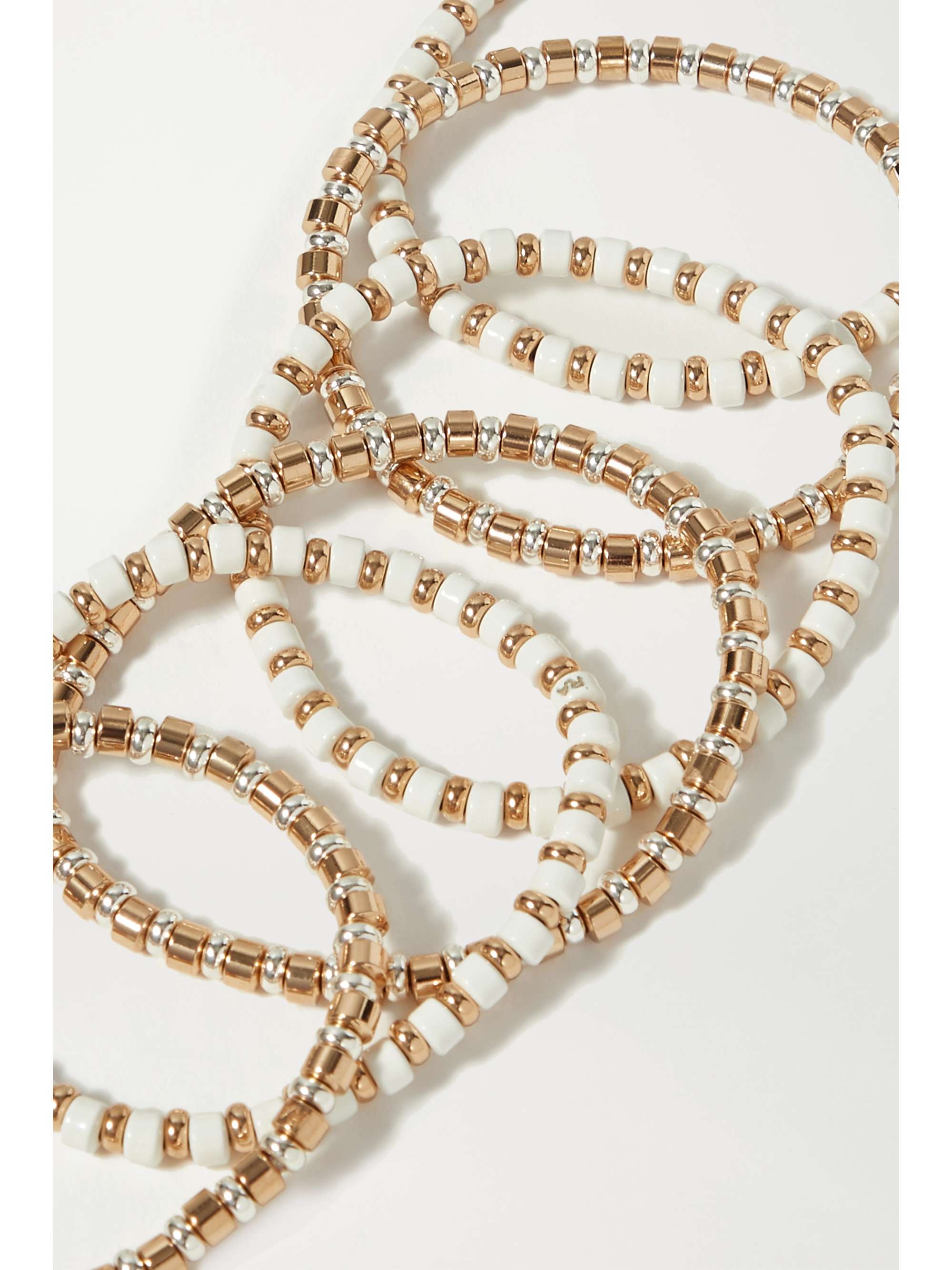 ROXANNE ASSOULIN Little Ones set of six gold and silver-tone and enamel bracelets