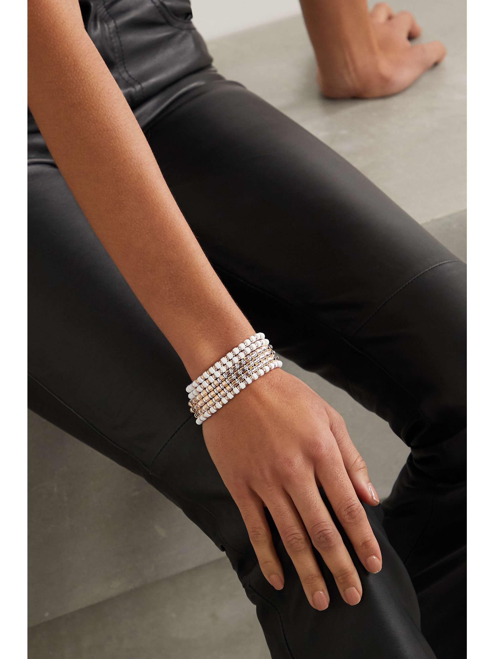 ROXANNE ASSOULIN Little Ones set of six gold and silver-tone and enamel bracelets