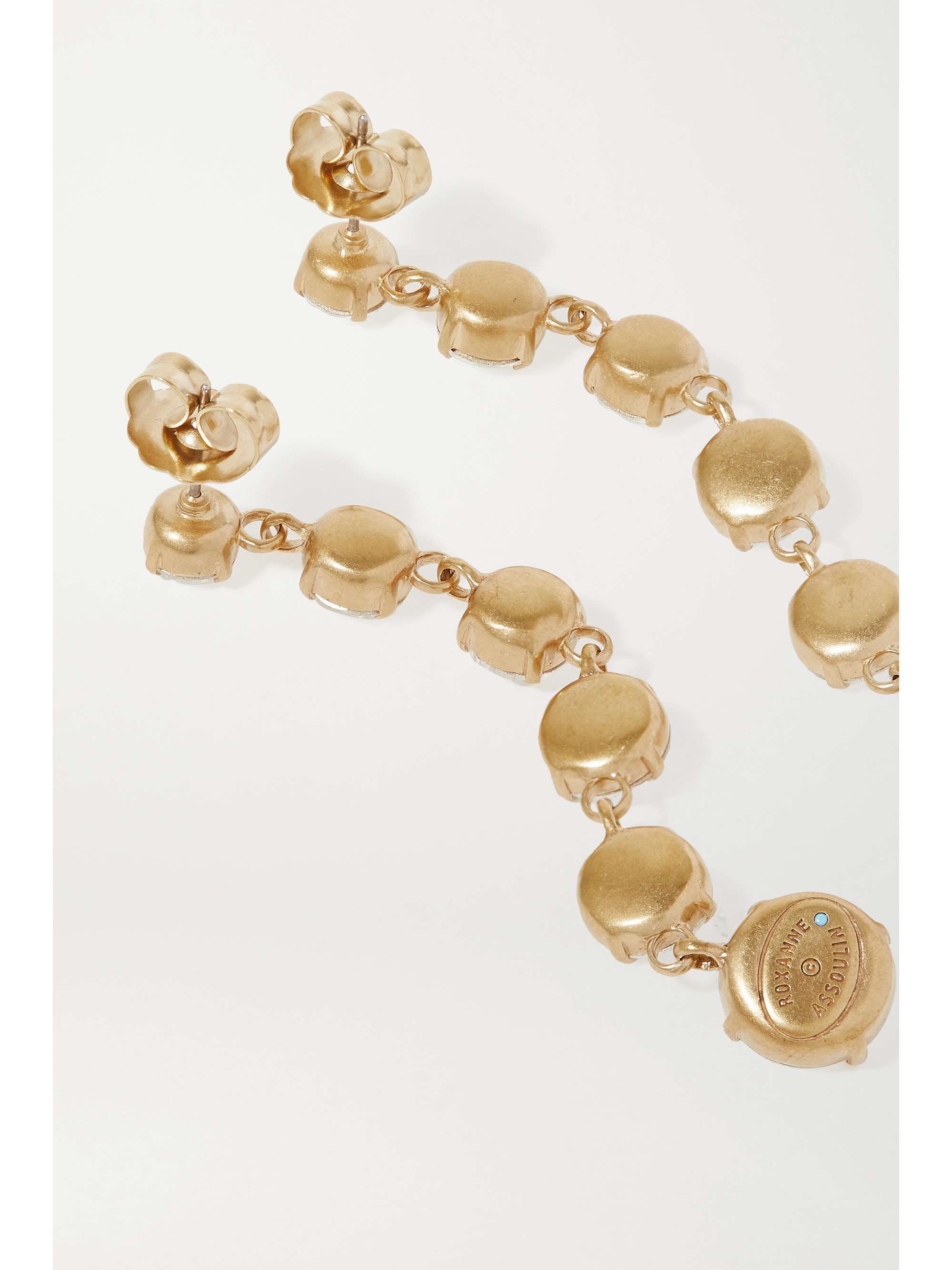ROXANNE ASSOULIN Gold-tone crystal earrings