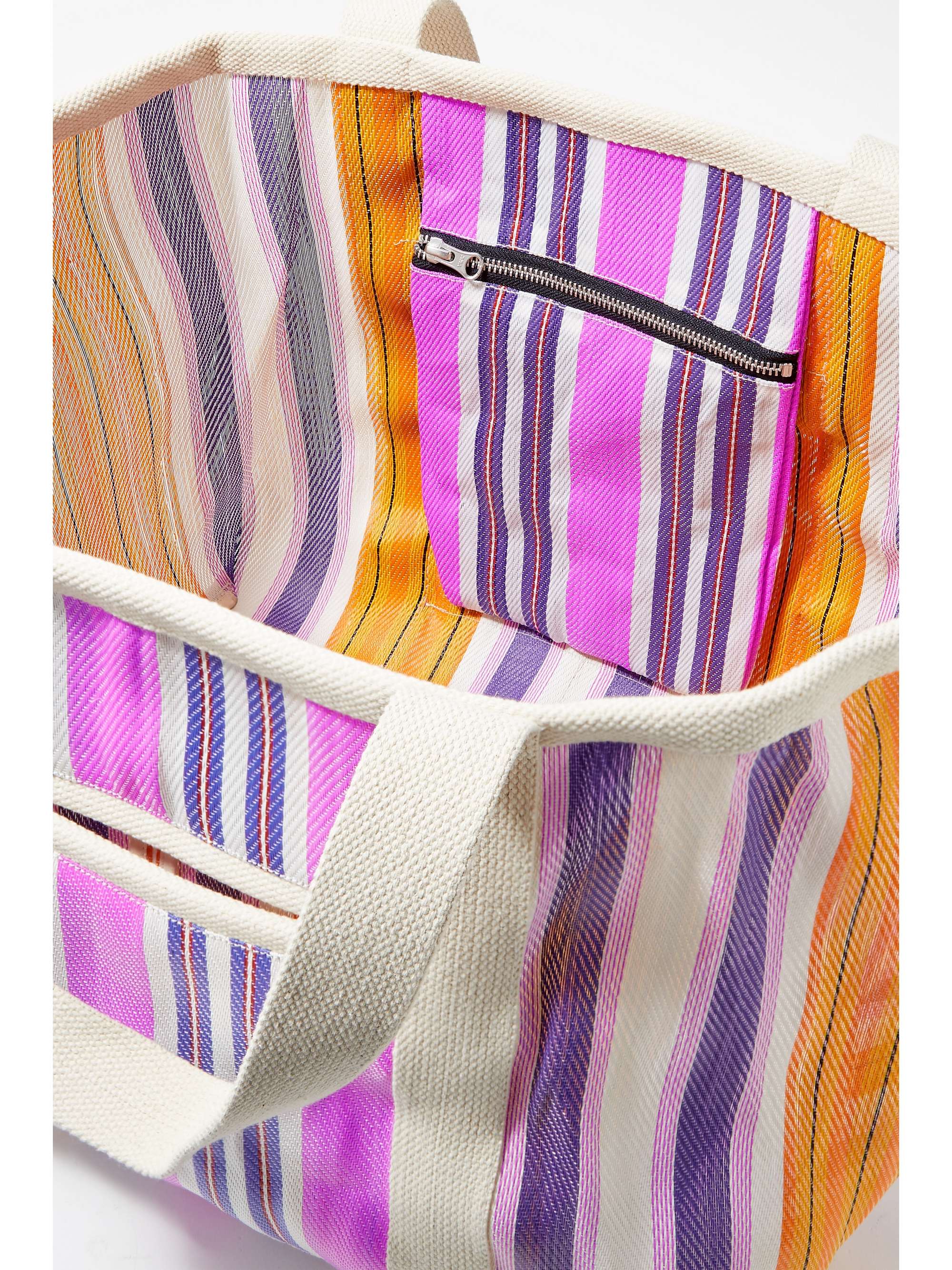 ISABEL MARANT Warden striped canvas tote
