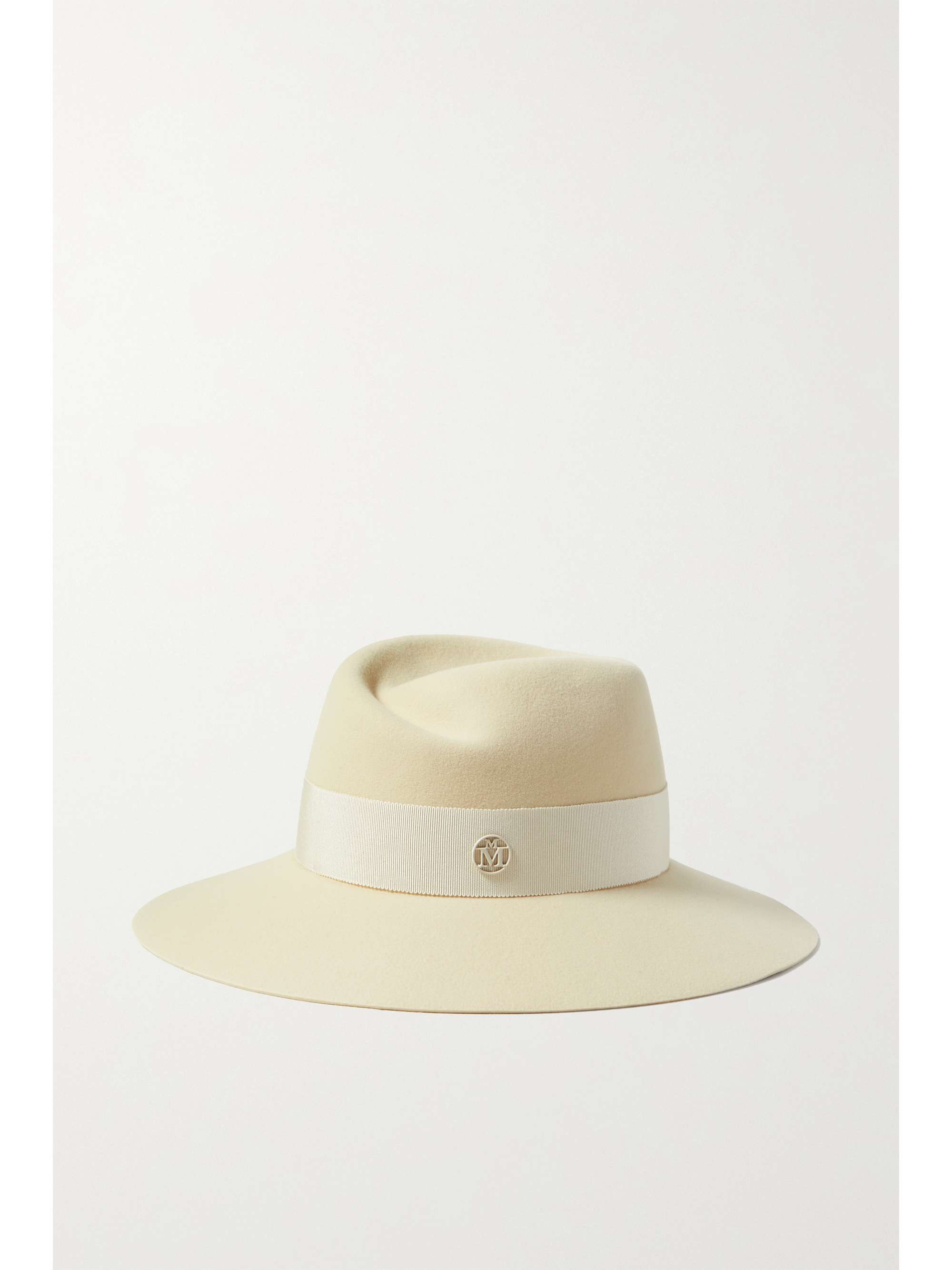 Cream Virginie grosgrain-trimmed wool 