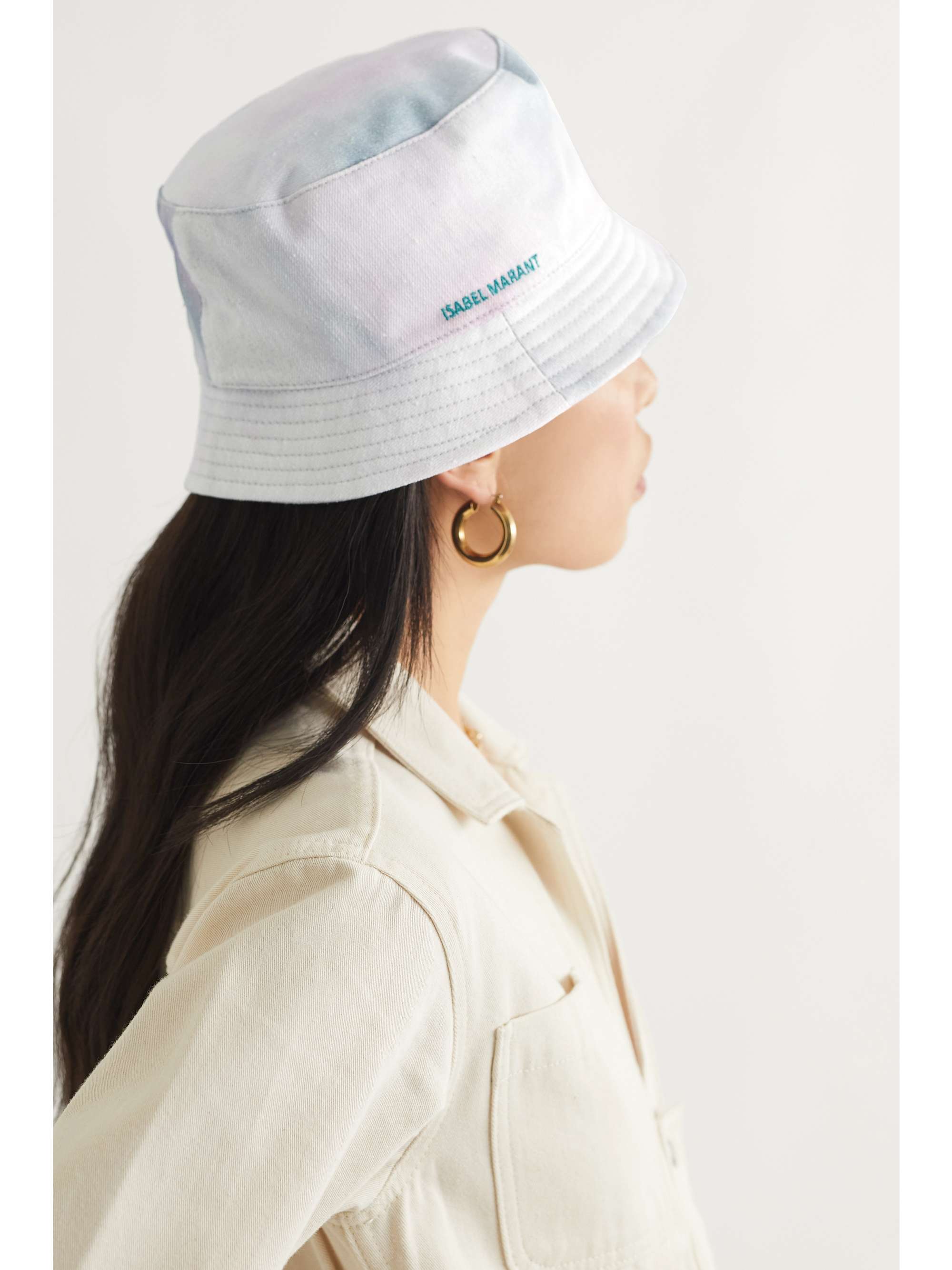 Ivory Haley tie-dyed slub cotton-canvas 