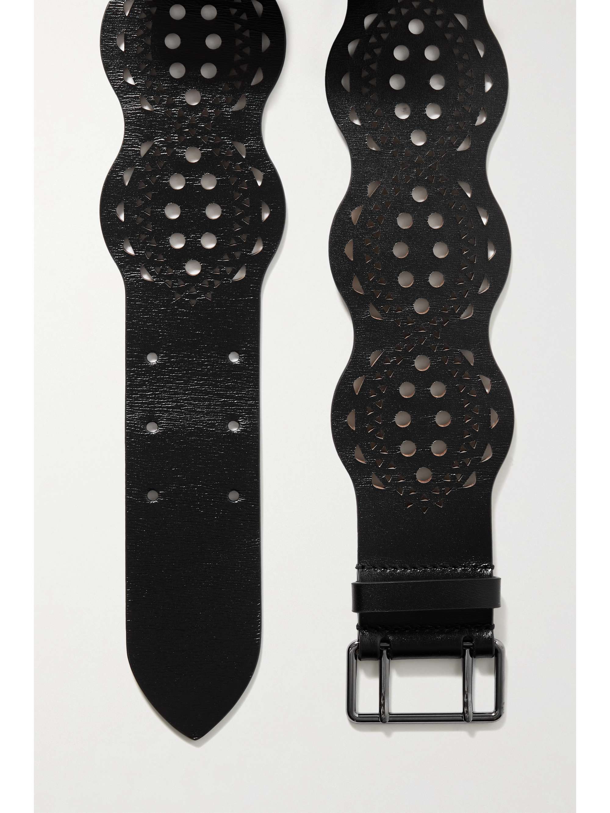 ALAÏA Laser-cut leather waist belt