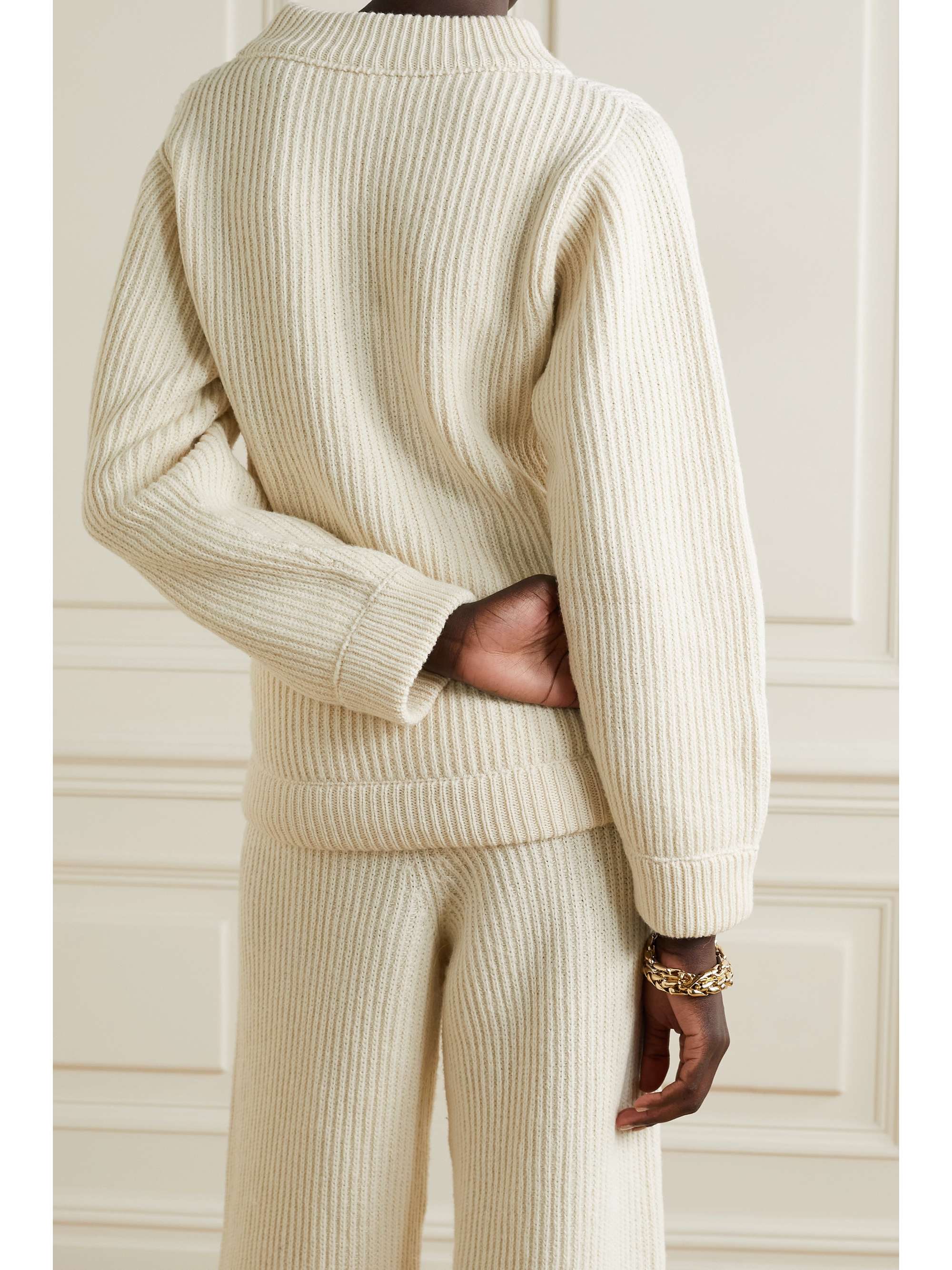 BASERANGE + NET SUSTAIN Tauro ribbed recycled wool and organic cotton-blend sweater