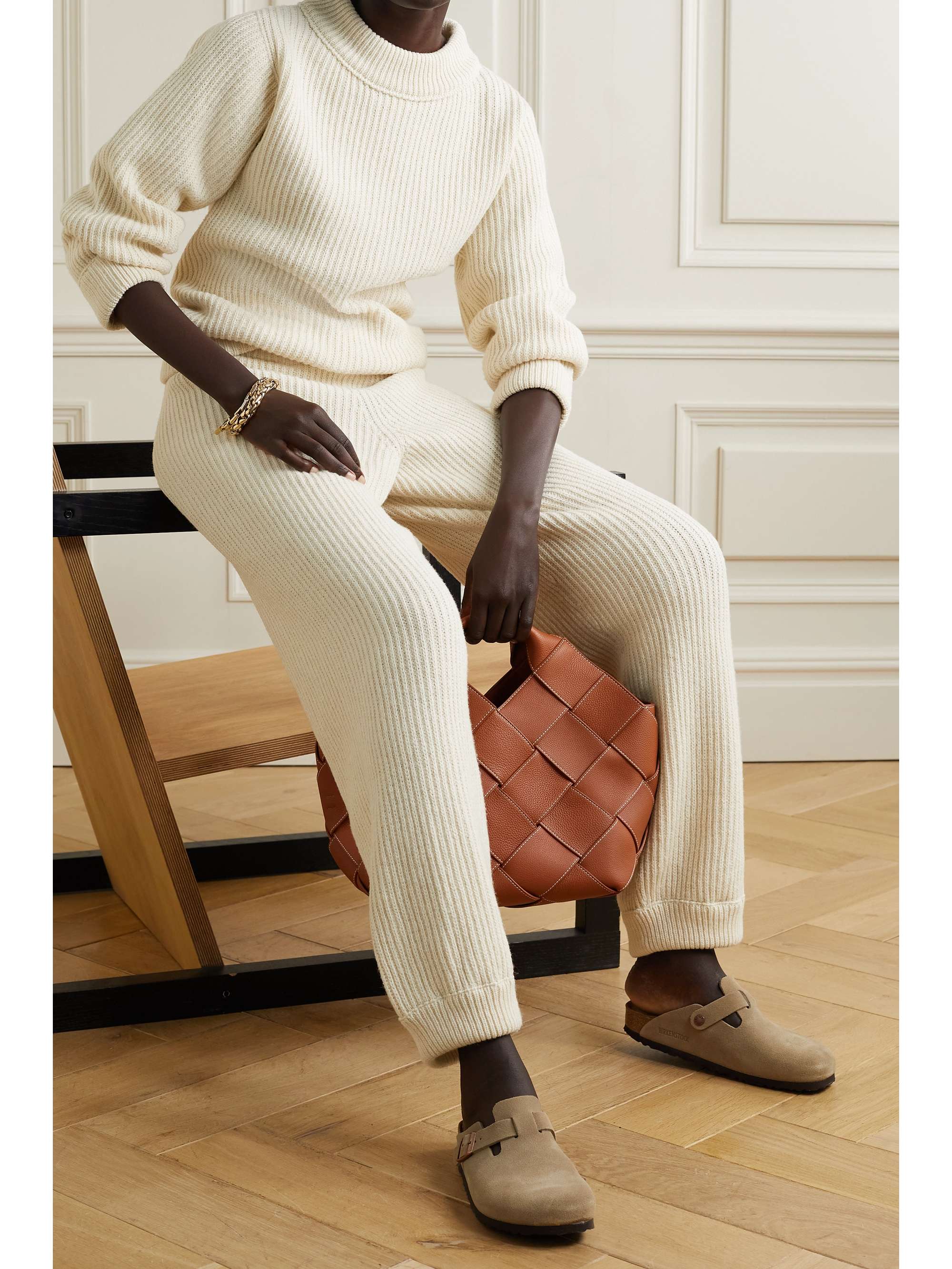 BASERANGE + NET SUSTAIN Tauro ribbed recycled wool and organic cotton-blend sweater